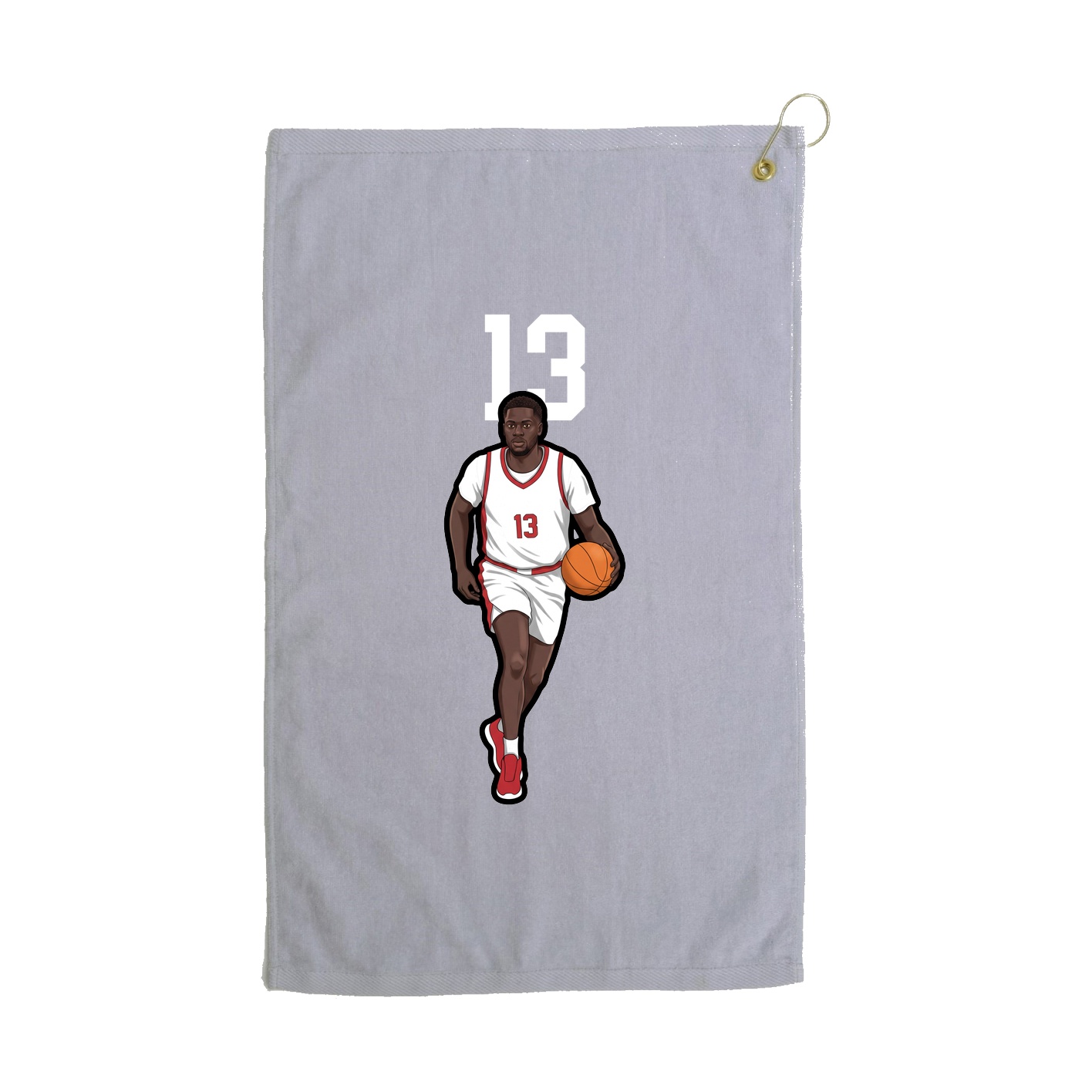 Golf Towel — Number Top in Grey