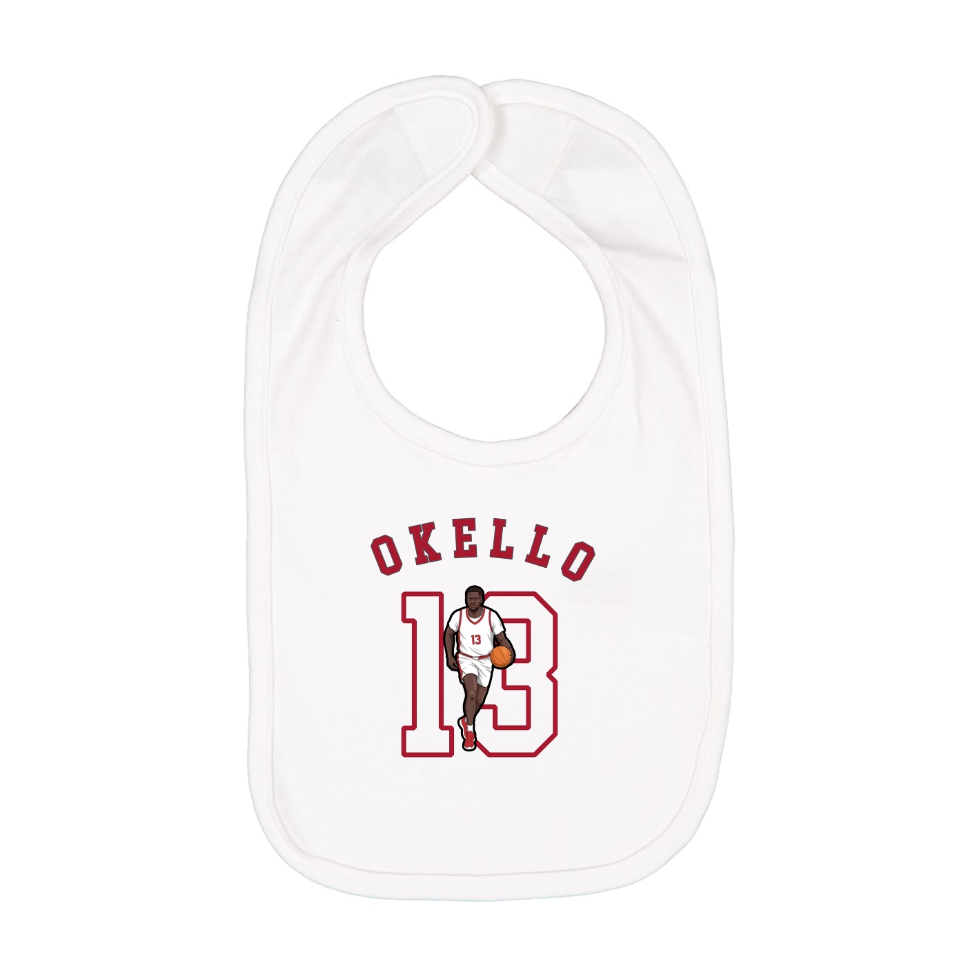 Infant Bib — Shirsey Arch in White