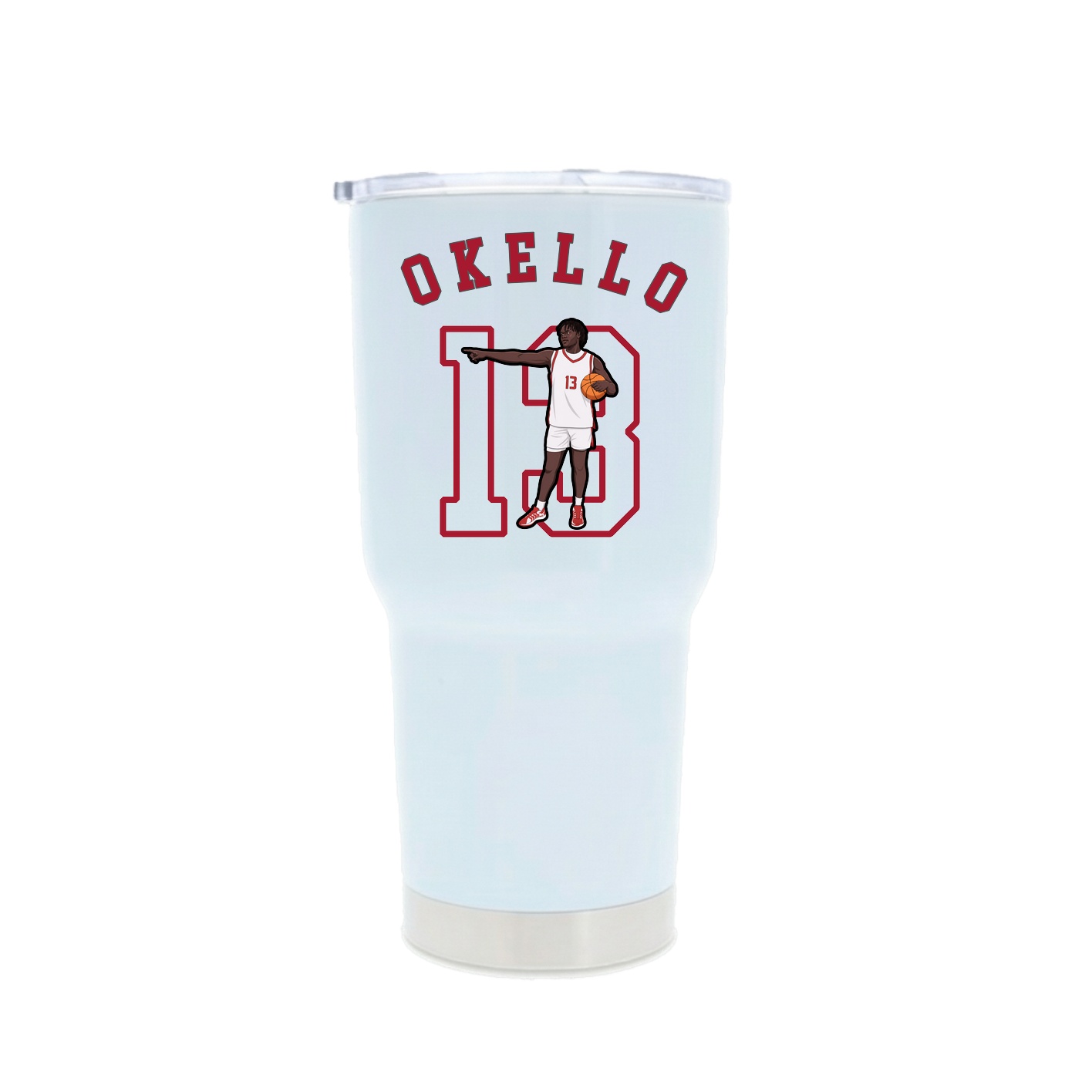 30oz Stainless Steel Tumbler — Shirsey Arch in White