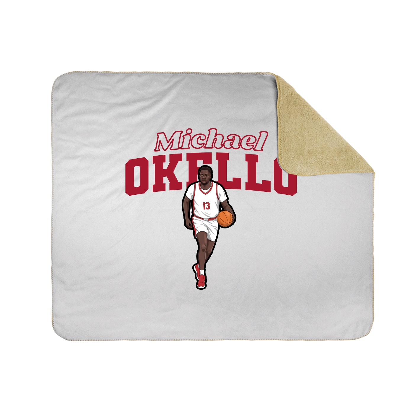 Throw Blanket — Name Arch in White