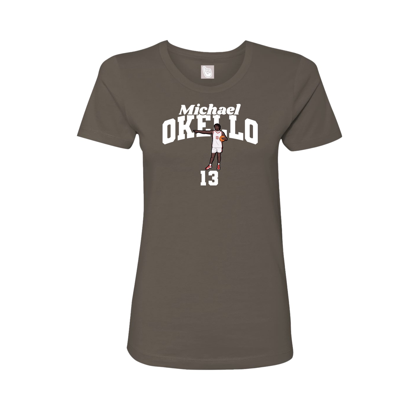 Fitted Women's Tee — Signature Arch in Grey