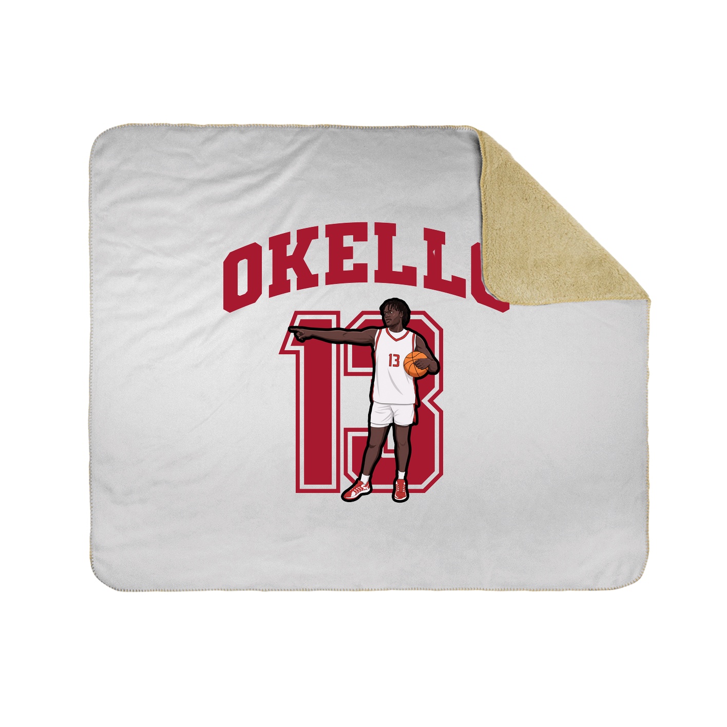 Throw Blanket — Number in White