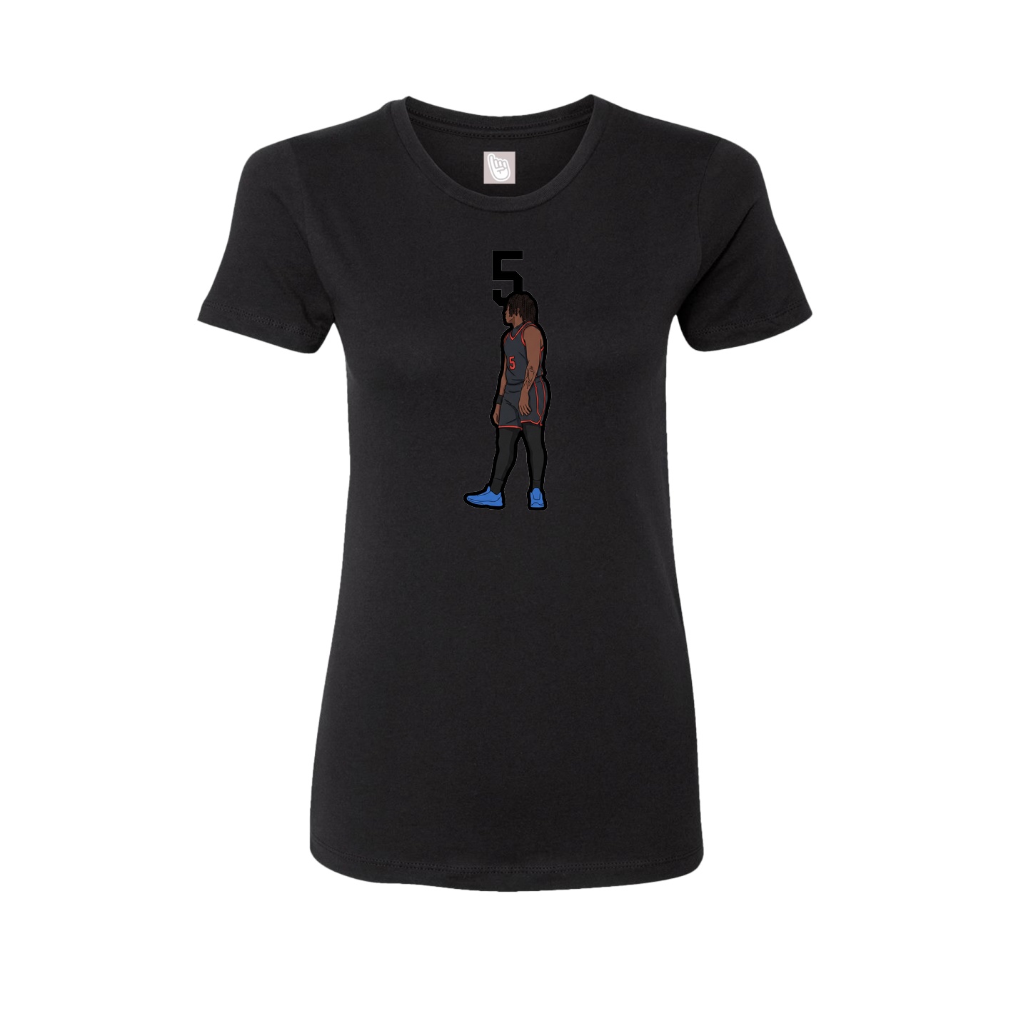 Womens Tee — Number Top in Black
