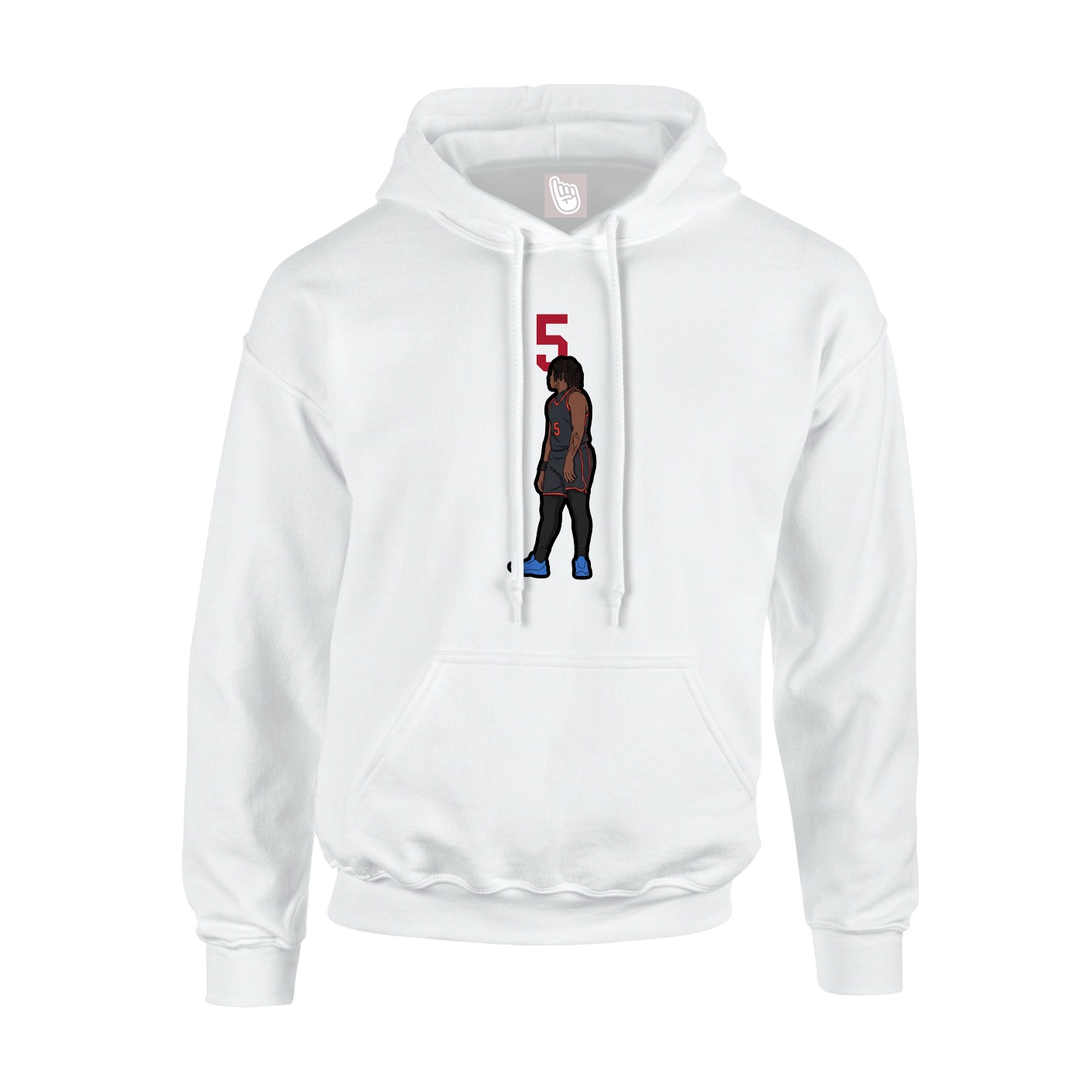 Youth Hoodie — Number Top in White