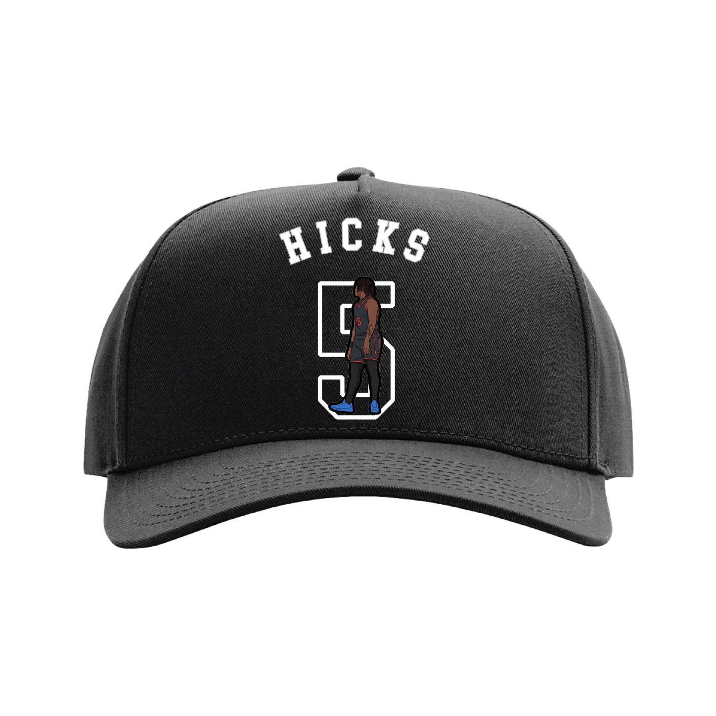 Full Fabric Five-Panel Champ Cap — Shirsey Arch in Black