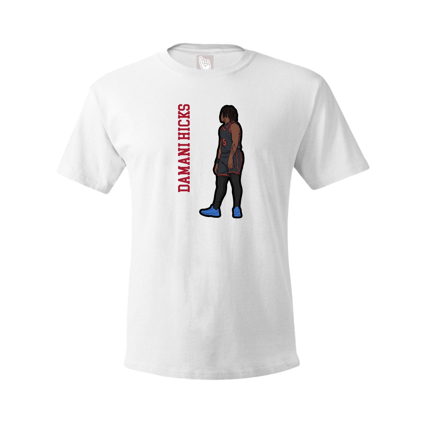 Tee — Name Vertical in White