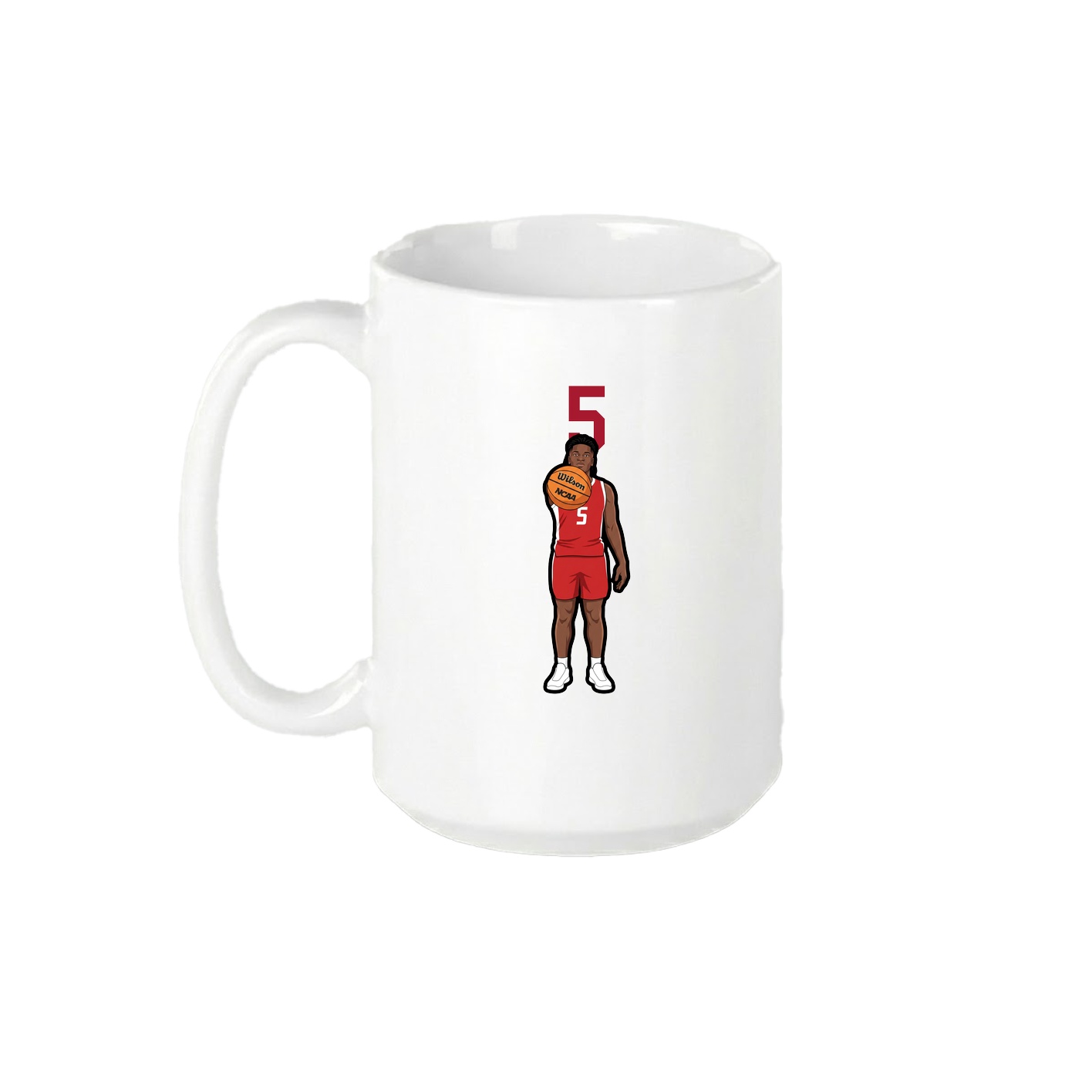 15oz Coffee Mug — Number Top in White