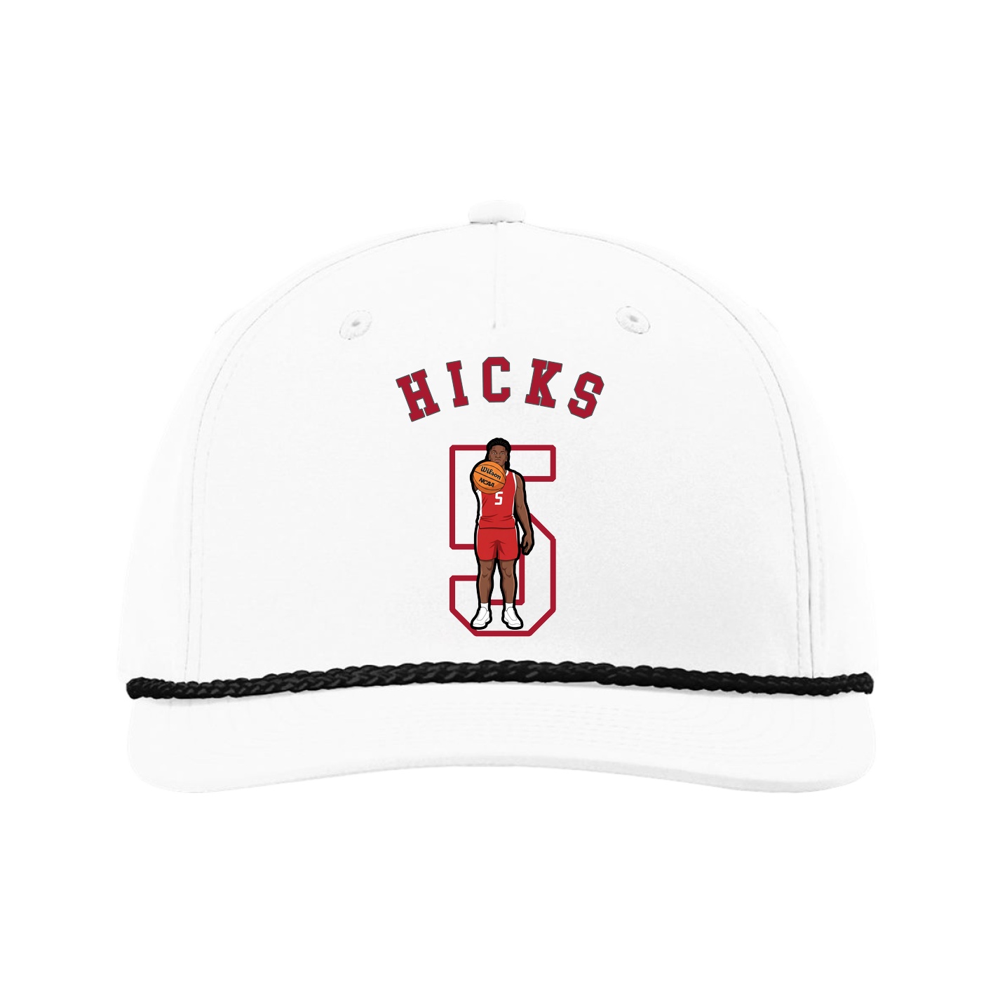 Five-Panel Classic Rope Cap — Shirsey Arch in White
