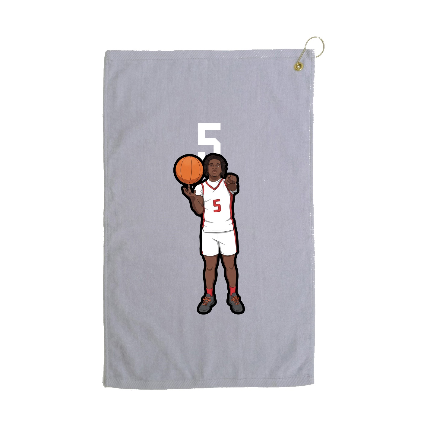 Golf Towel — Number Top in Grey