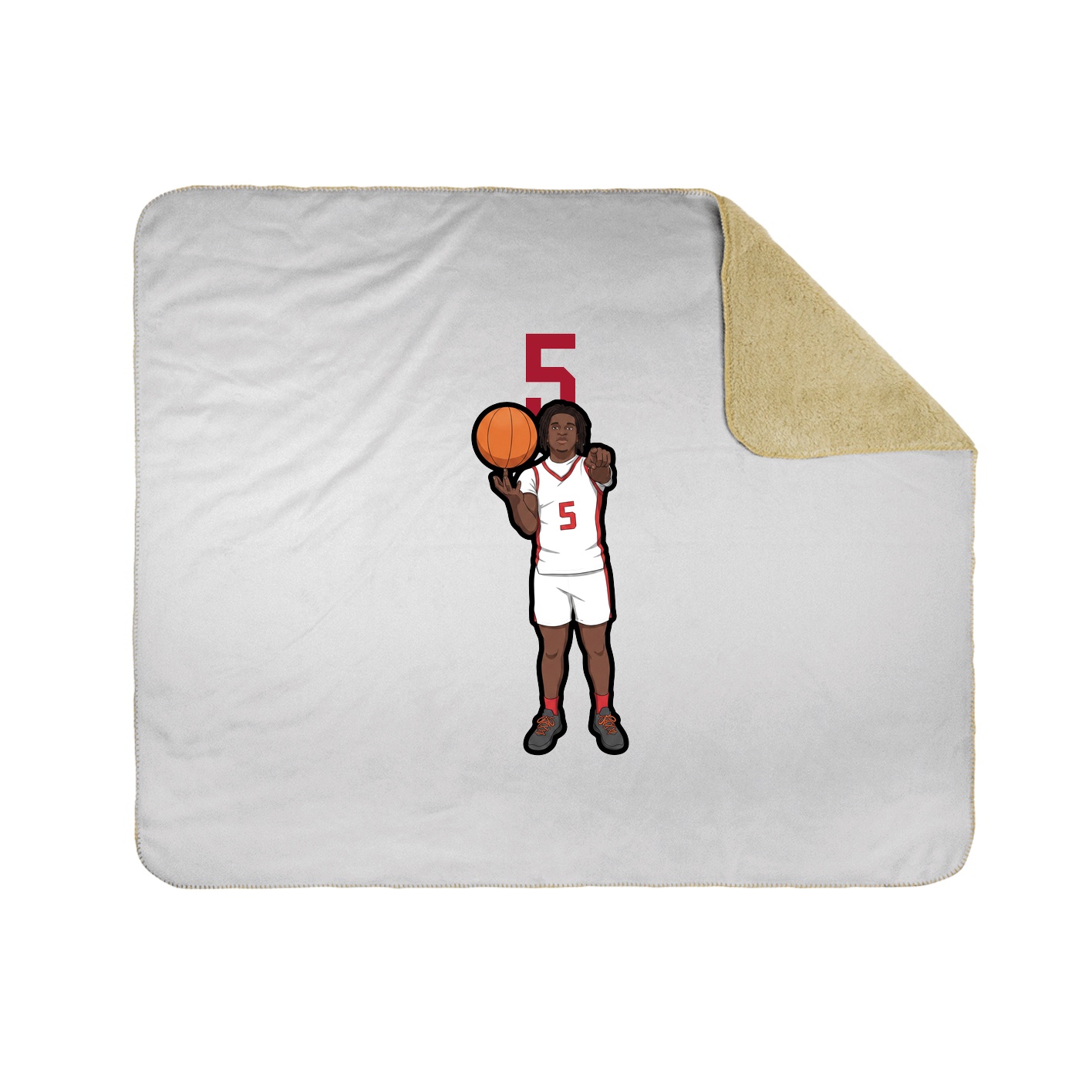 Throw Blanket — Number Top in White