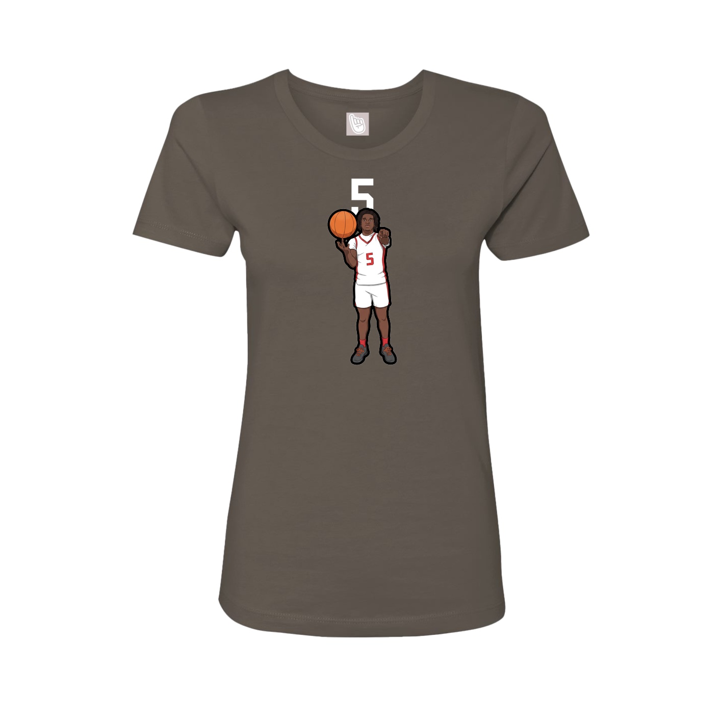 Womens Tee — Number Top in Grey