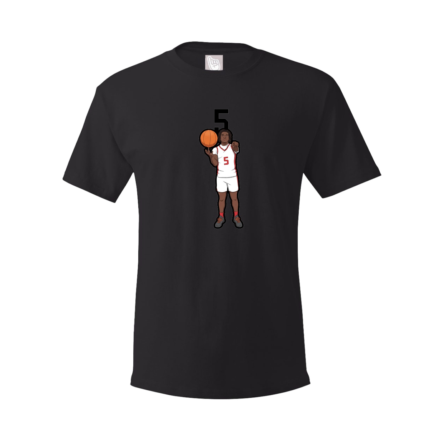 Youth Tee — Number Top in Black