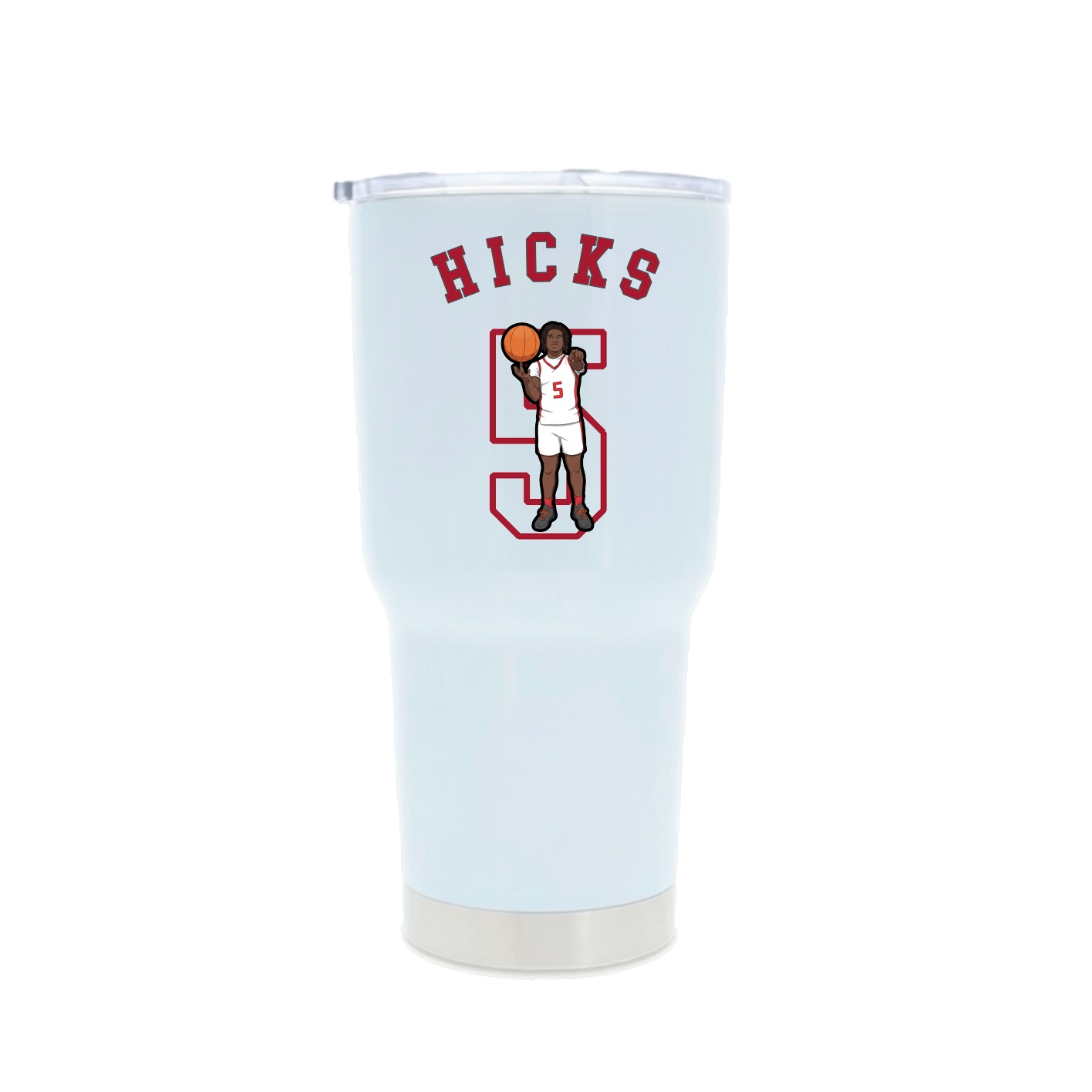 30oz Stainless Steel Tumbler — Shirsey Arch in White