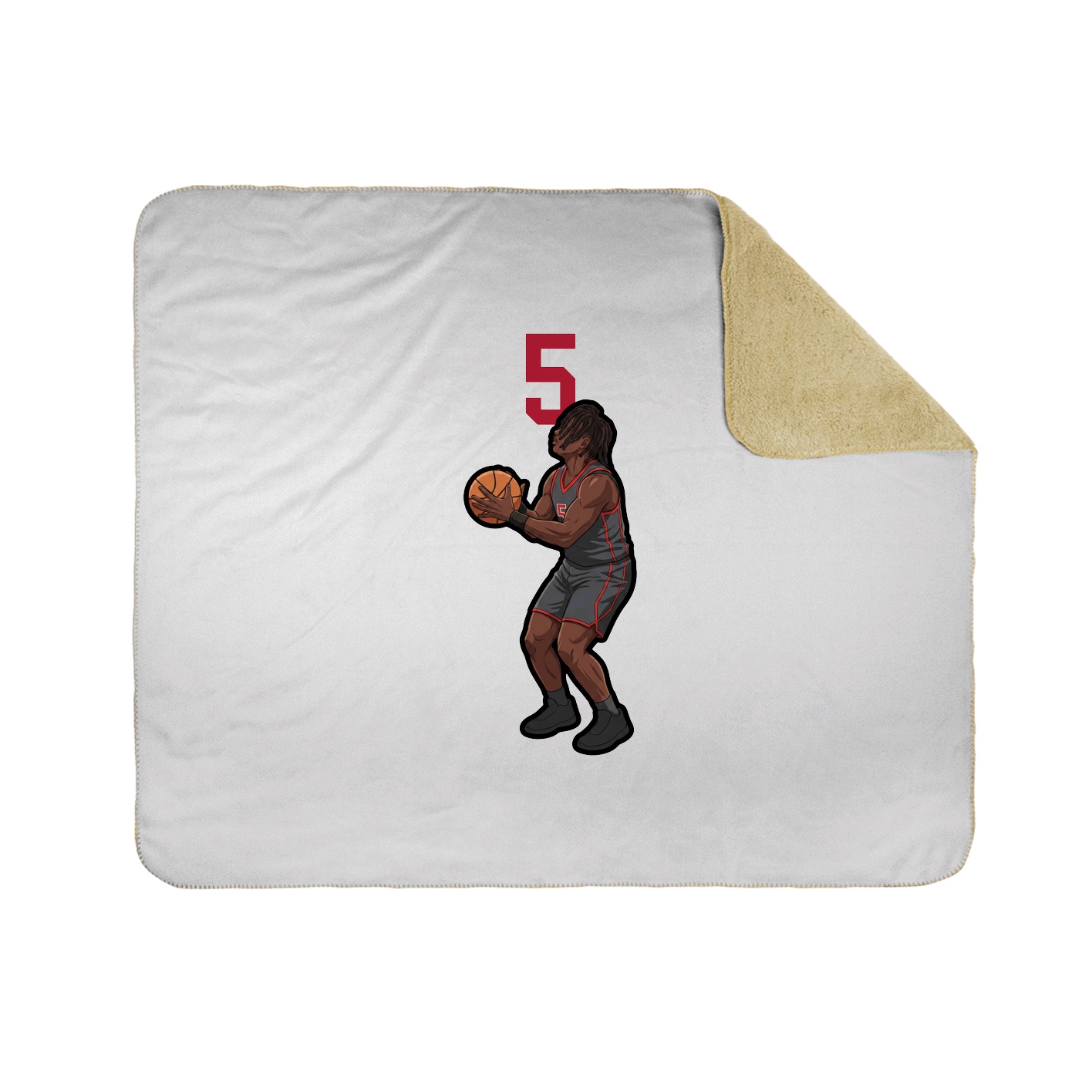 Throw Blanket — Number Top in White