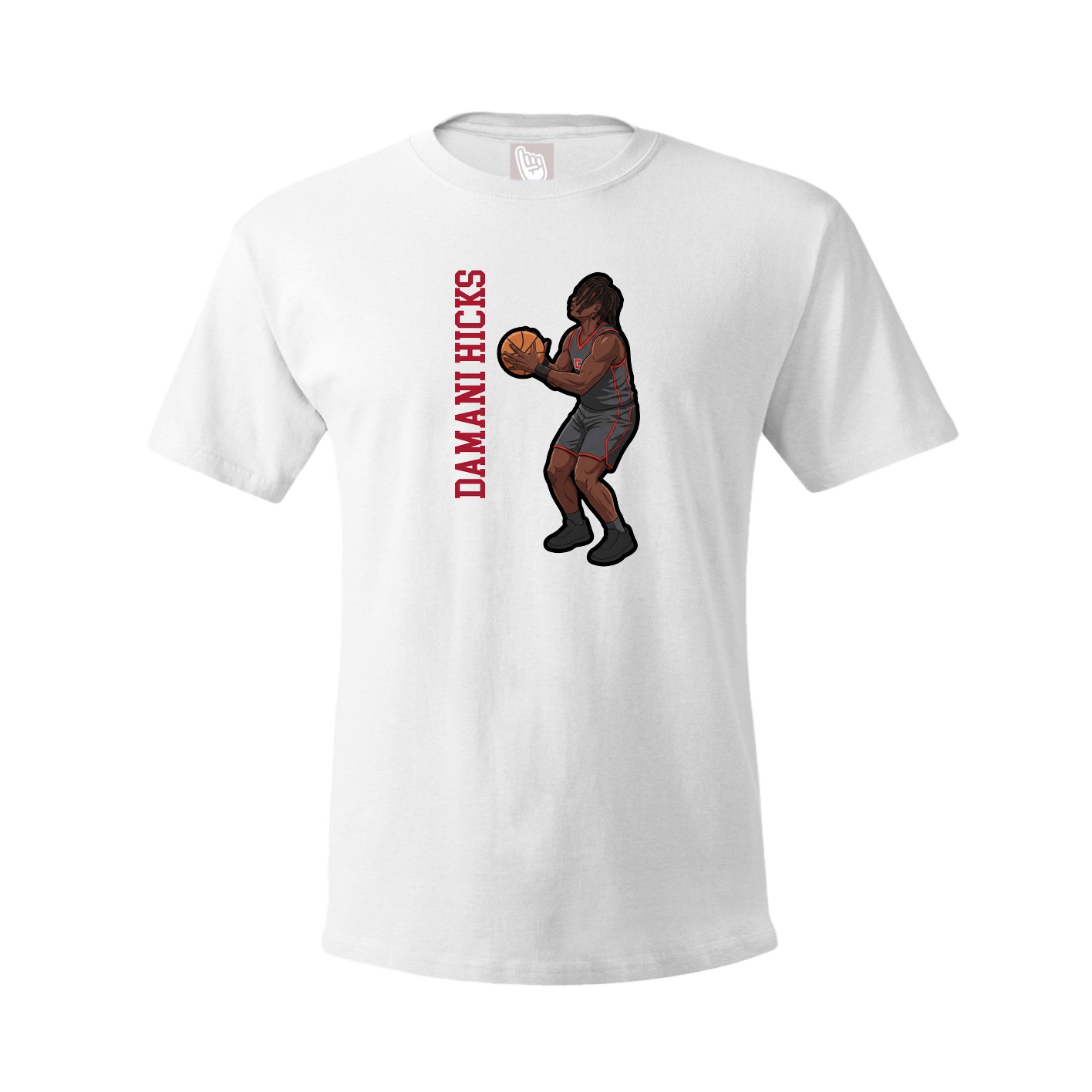 Tee — Name Vertical in White