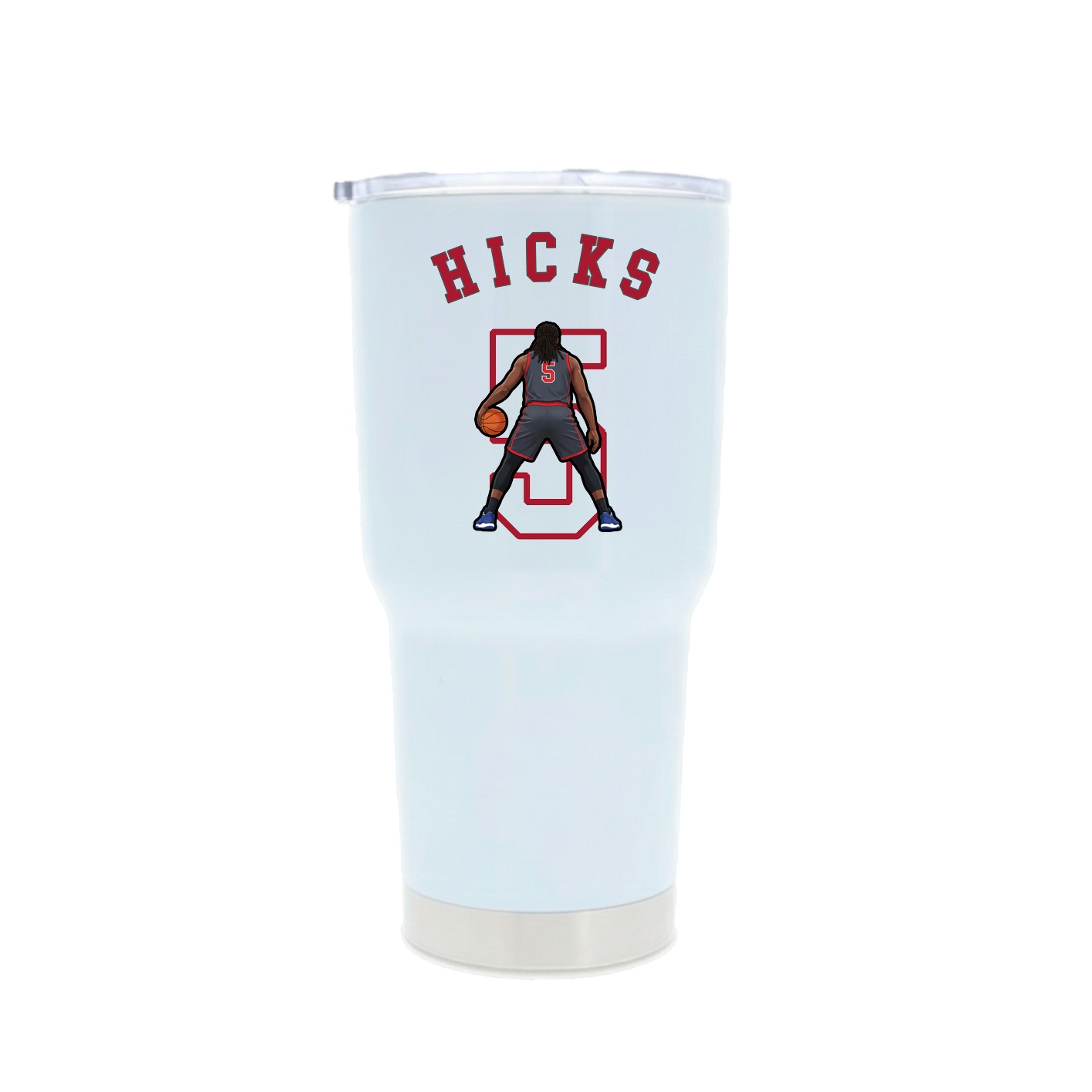 30oz Stainless Steel Tumbler — Shirsey Arch in White