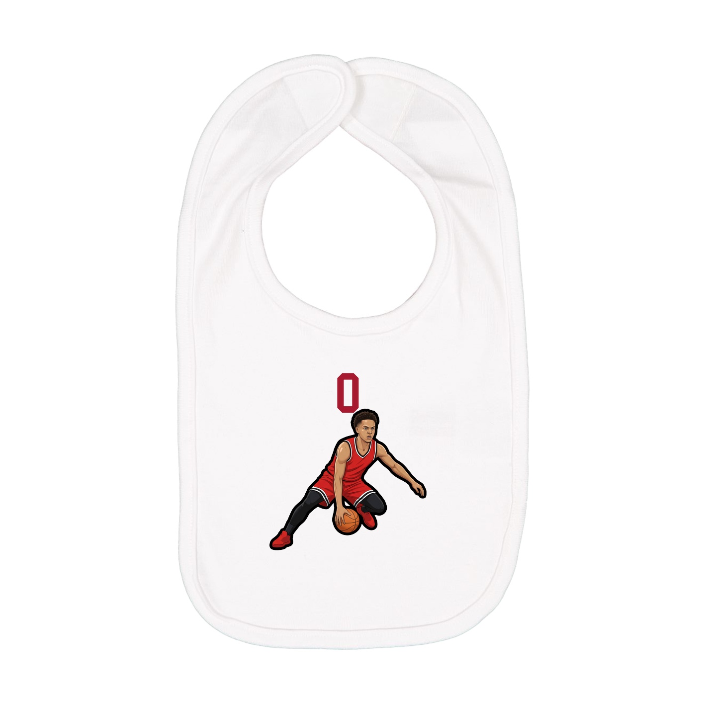 Infant Bib — Number Top in White