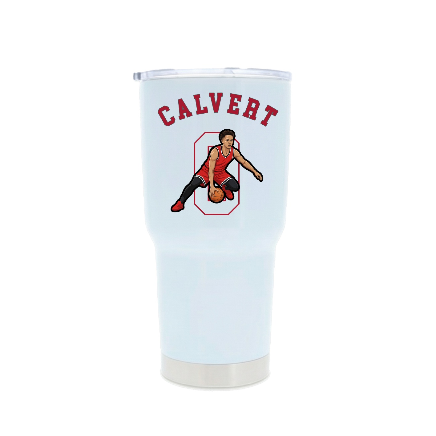 30oz Stainless Steel Tumbler — Shirsey Arch in White