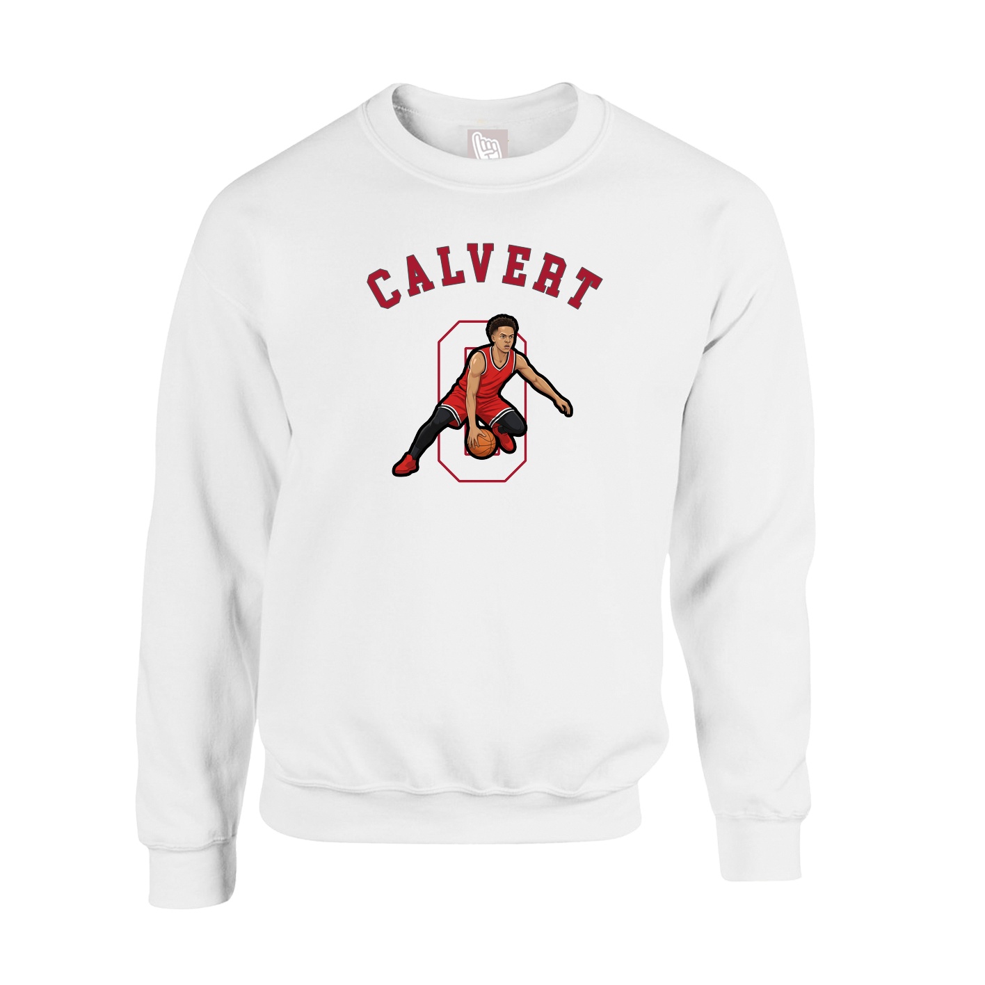 Fleece Crew — Shirsey Arch in White
