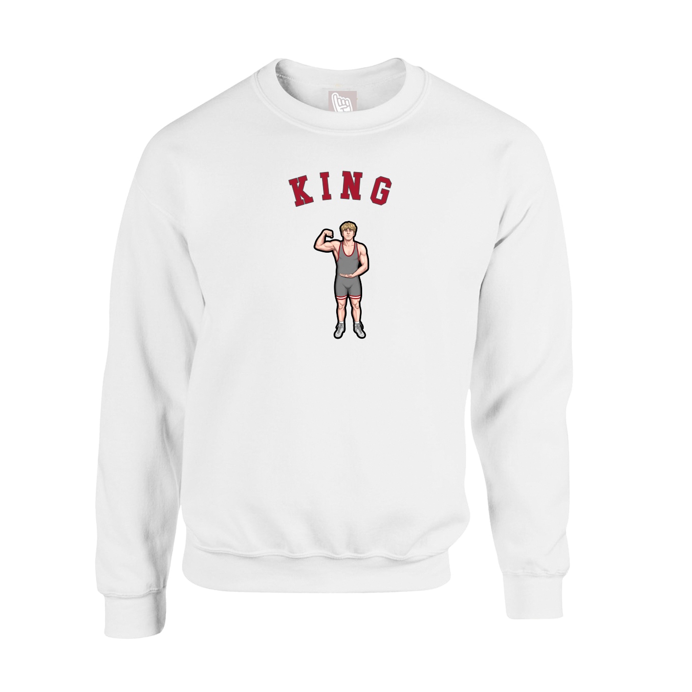Fleece Crew — Shirsey Arch in White