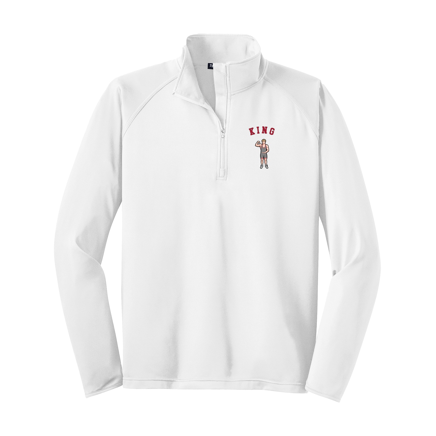 Q-Zip Pullover — Shirsey Arch in White