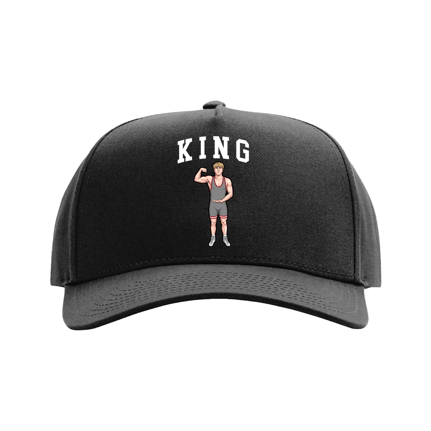 Full Fabric Five-Panel Champ Cap — Shirsey in Black