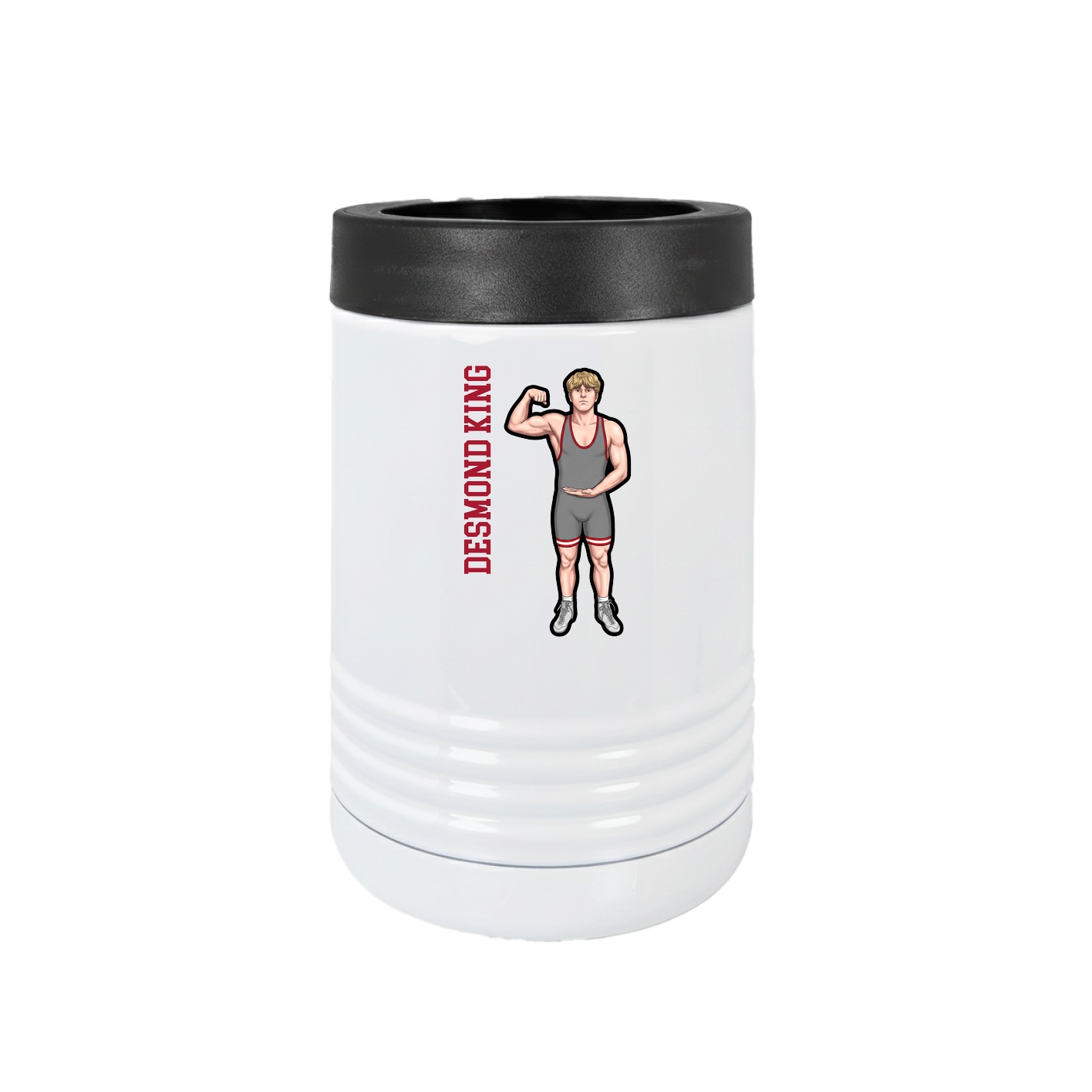Beverage Holder — Name Vertical in White