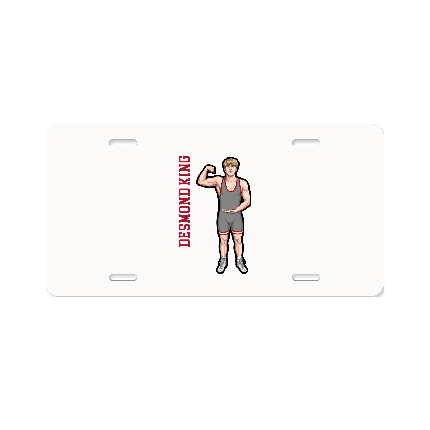 License Plate — Name Vertical in Classic
