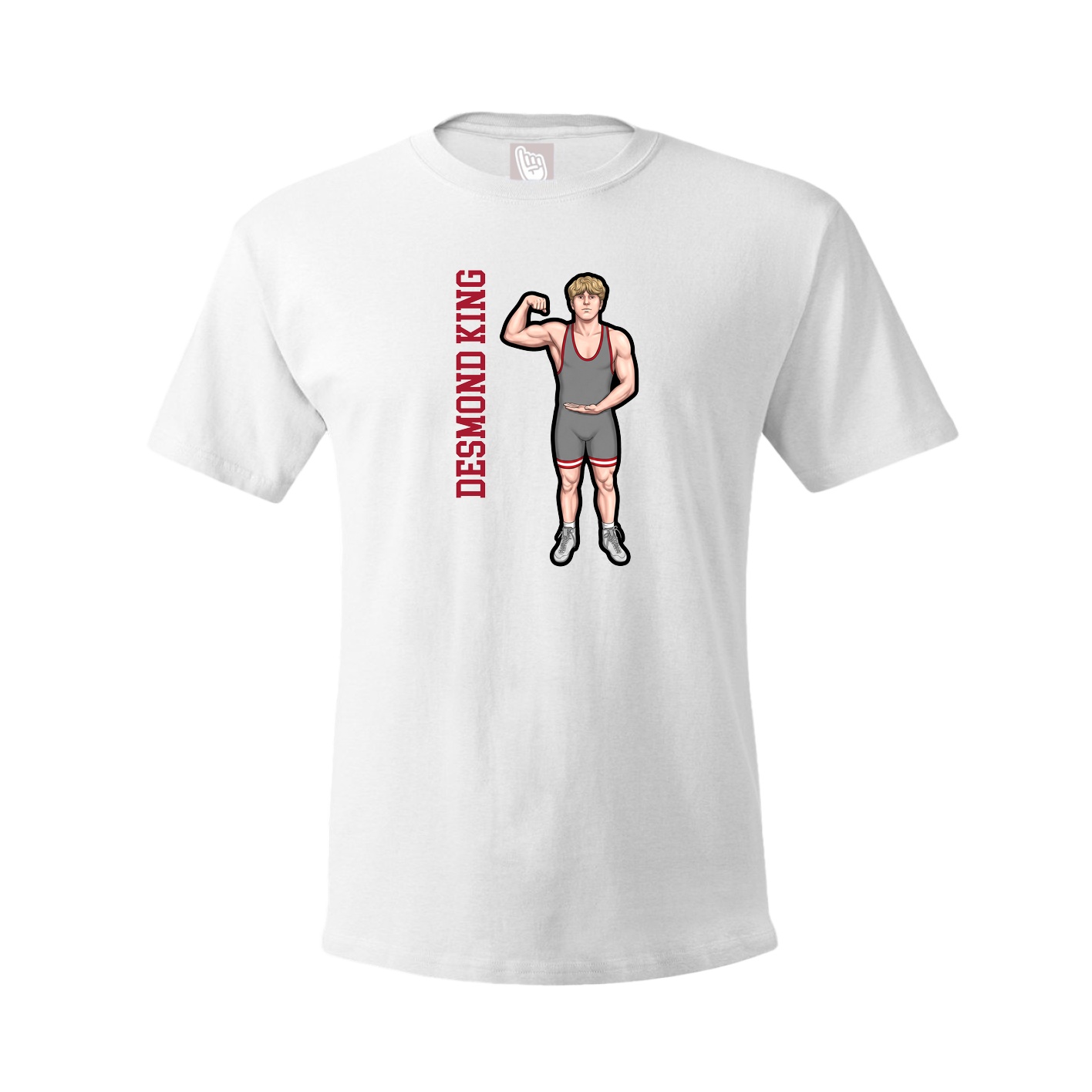 Youth Tee — Name Vertical in White