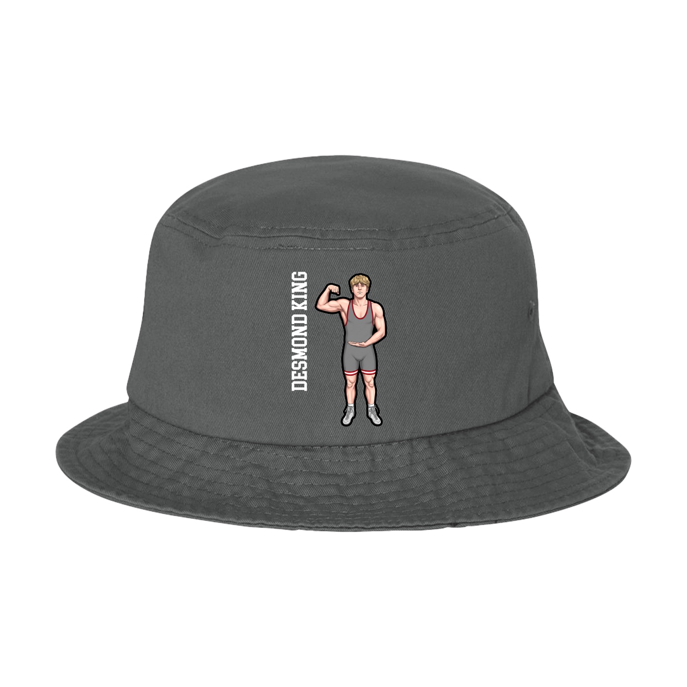 Bucket Cap — Name Vertical in Grey