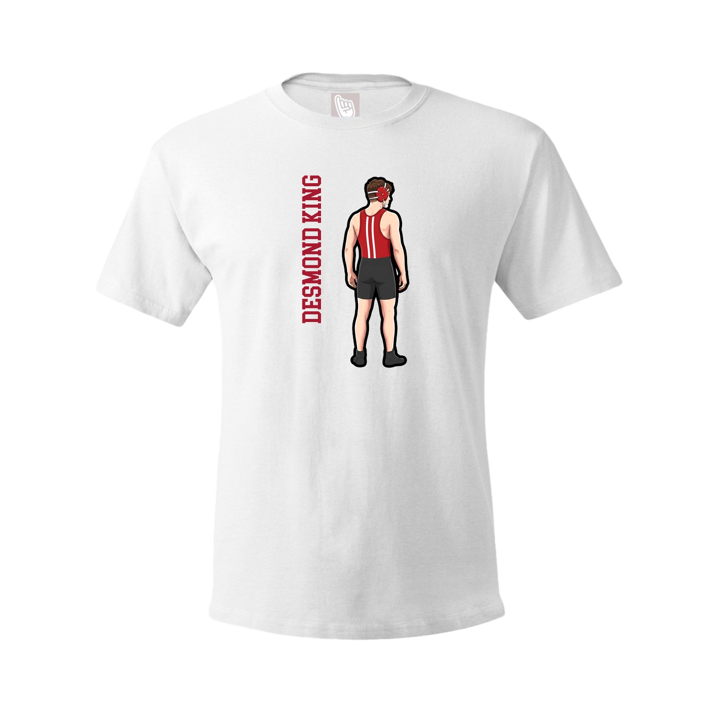 Tee — Name Vertical in White