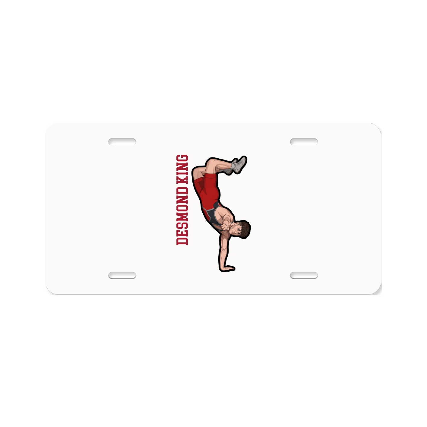 License Plate — Name Vertical in Classic