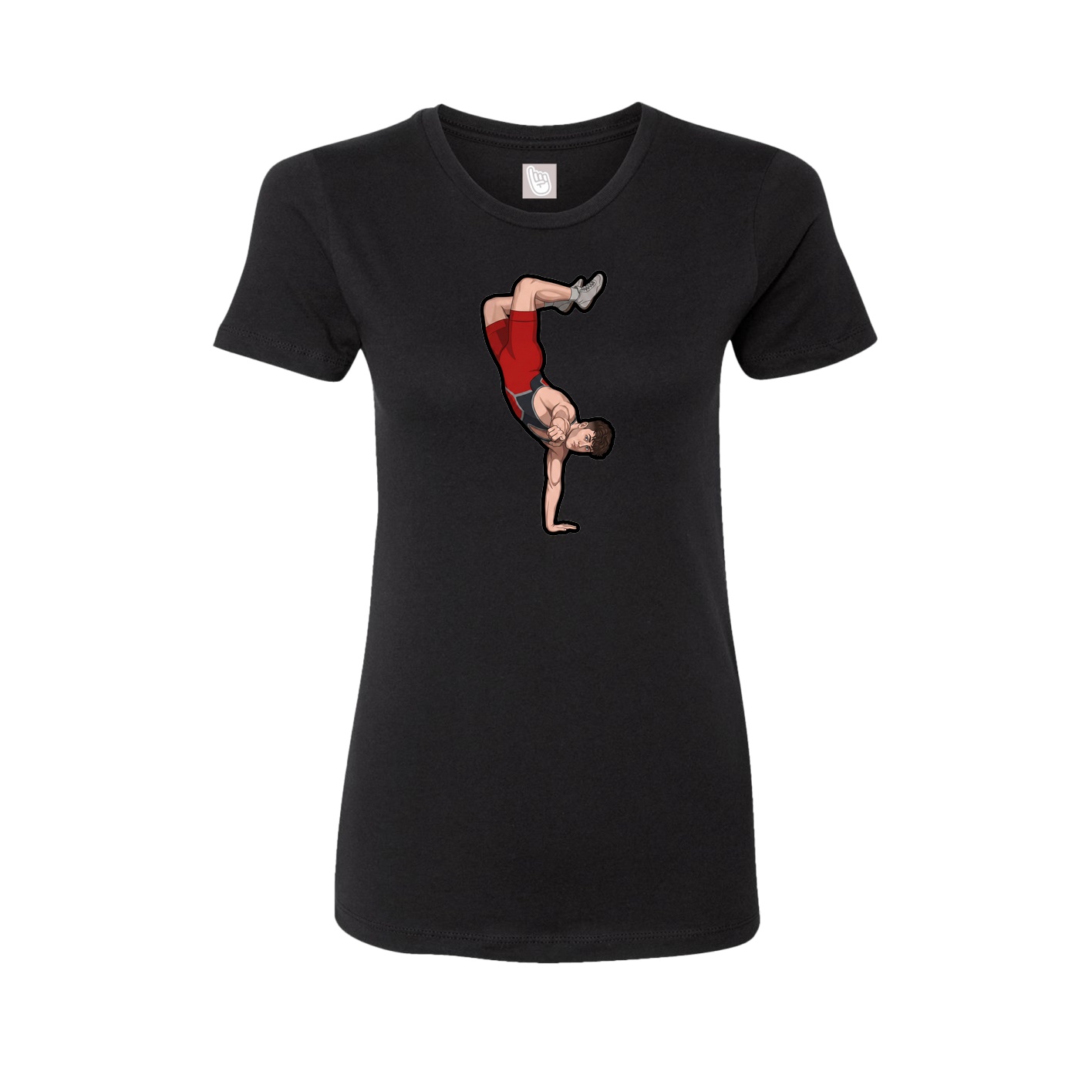 Womens Tee — Name Vertical in Black