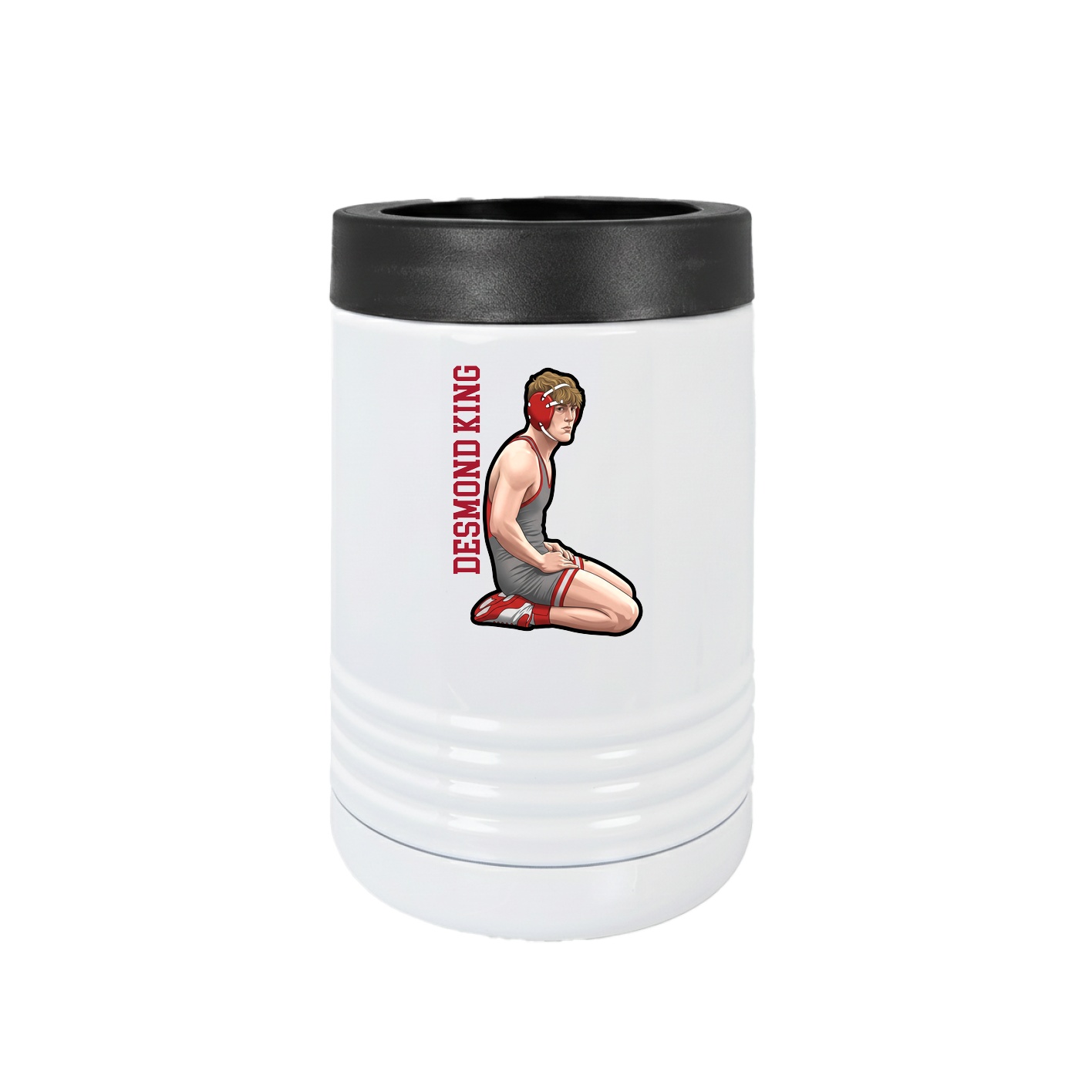Beverage Holder — Name Vertical in White