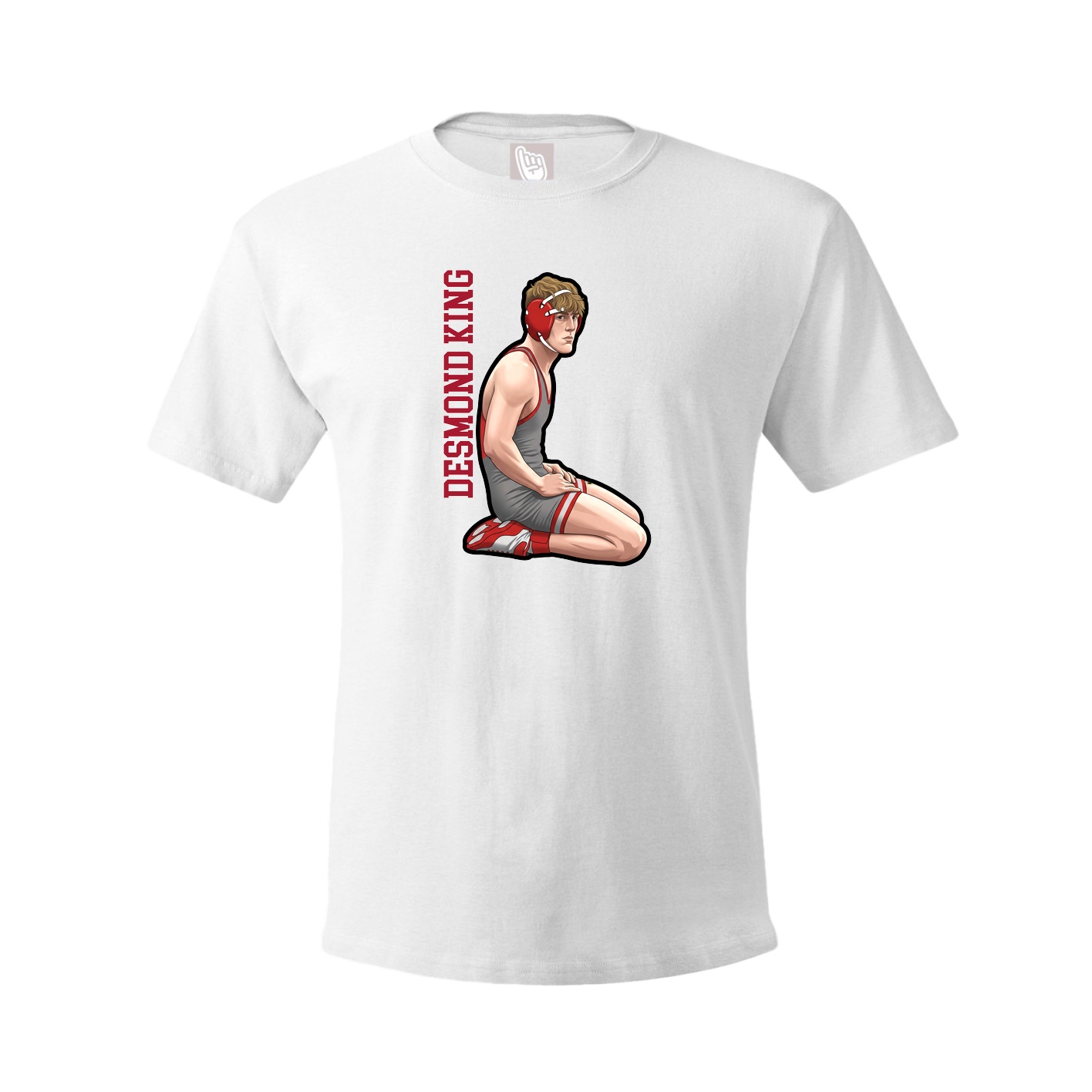 Youth Tee — Name Vertical in White