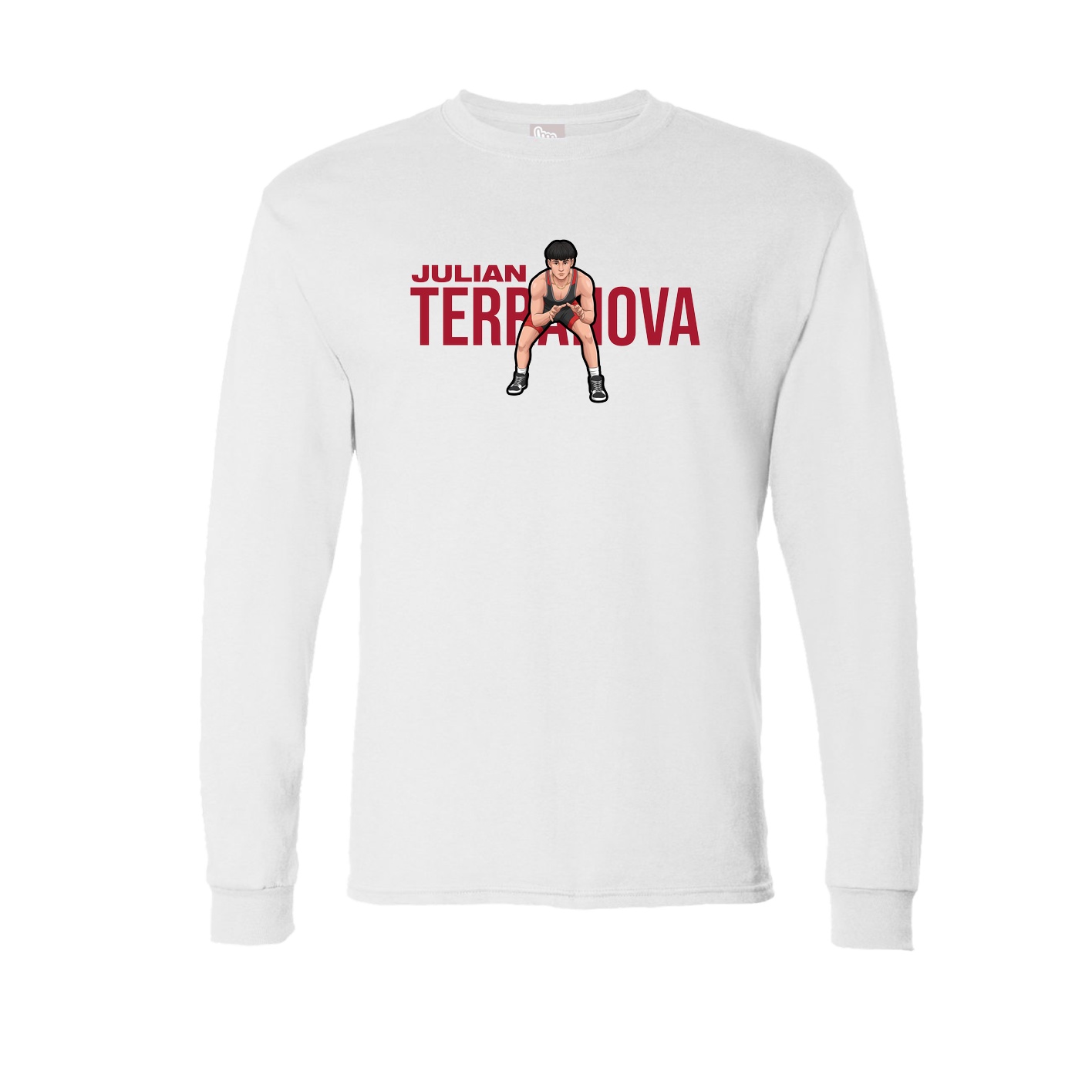 Long Sleeve Tee — Player Name in White