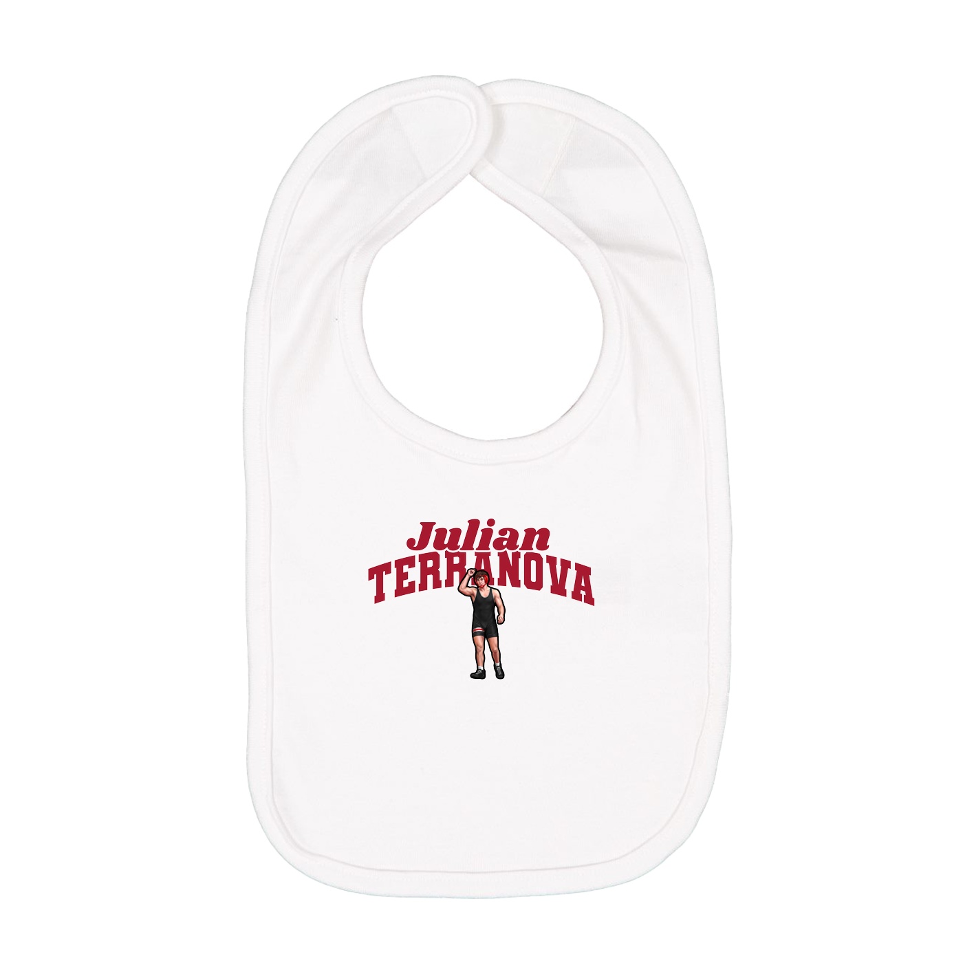 Infant Bib — Signature Arch in White