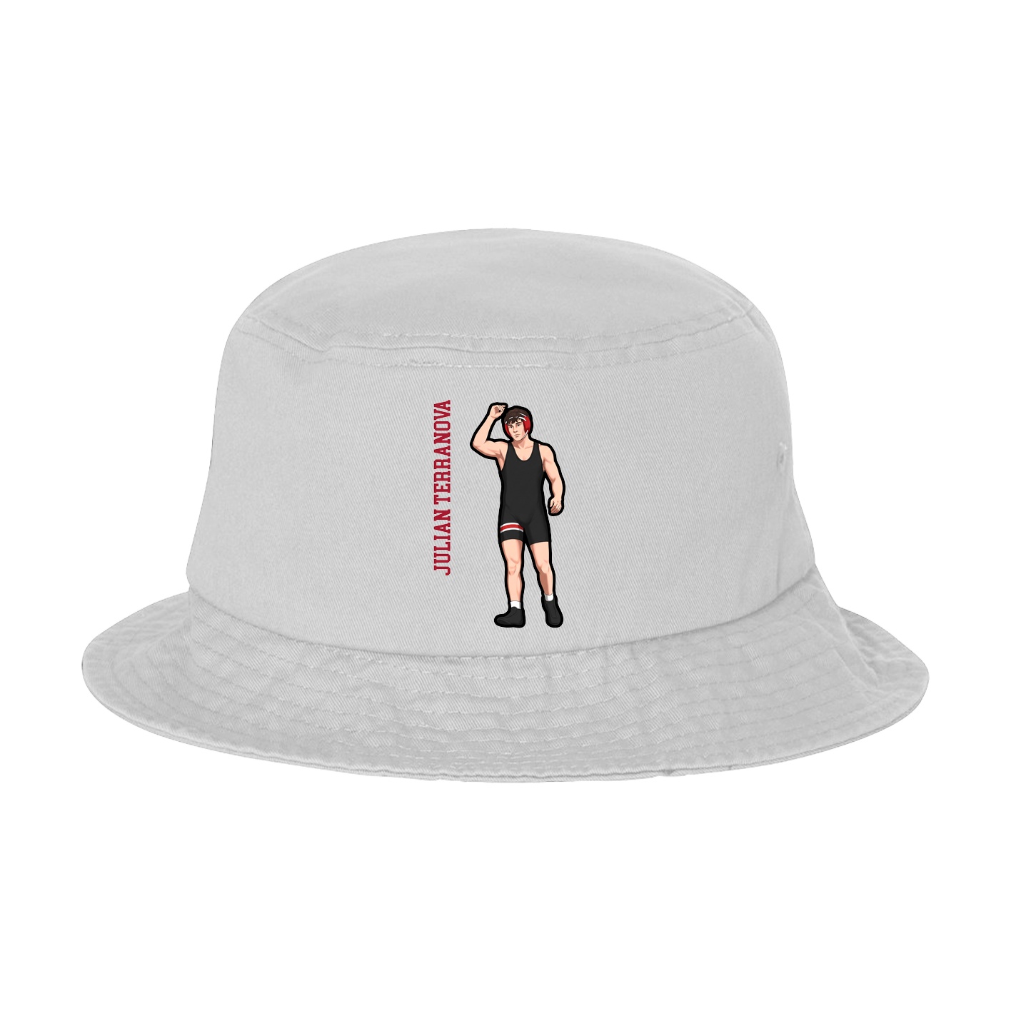 Bucket Cap — Name Vertical in White