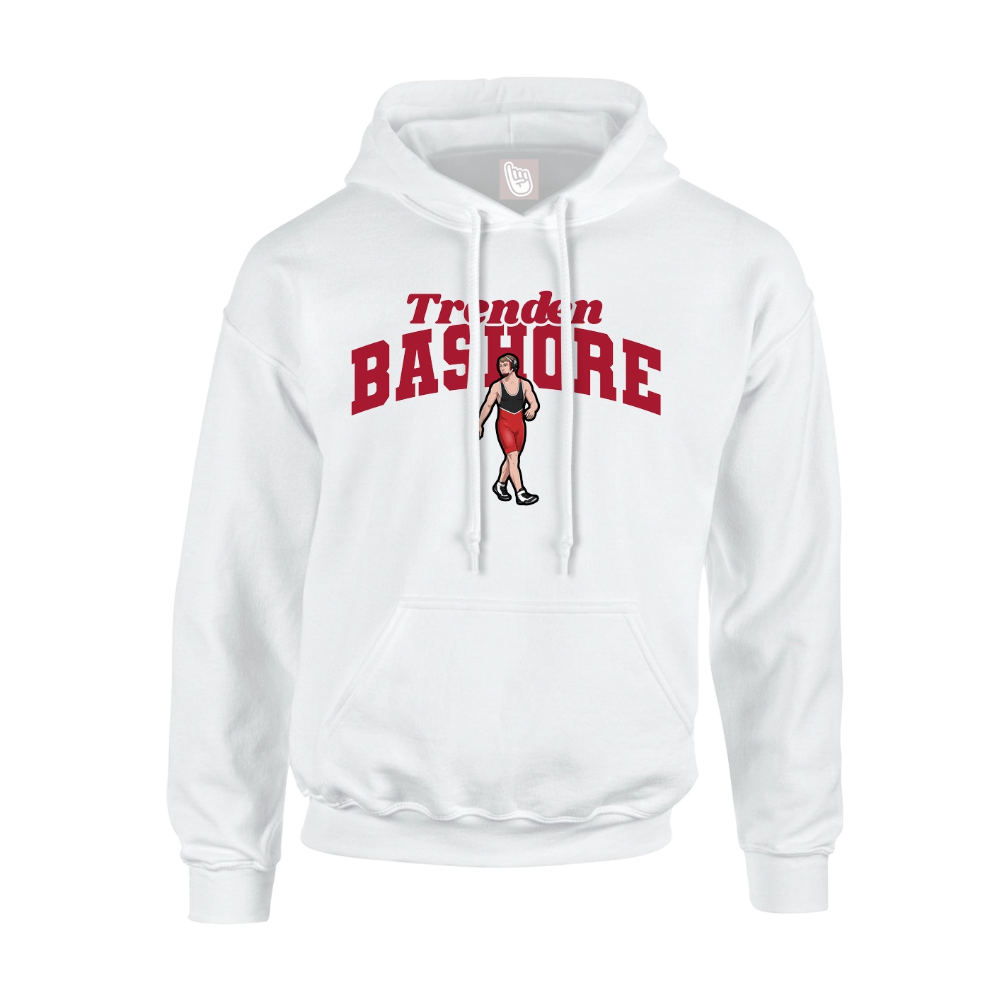 Youth Hoodie — Signature Arch in White