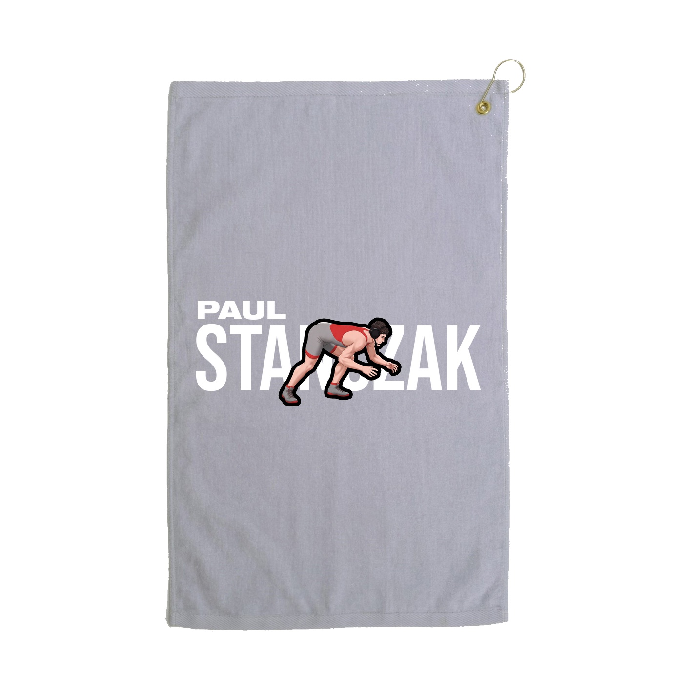 Golf Towel — Player Name in Grey