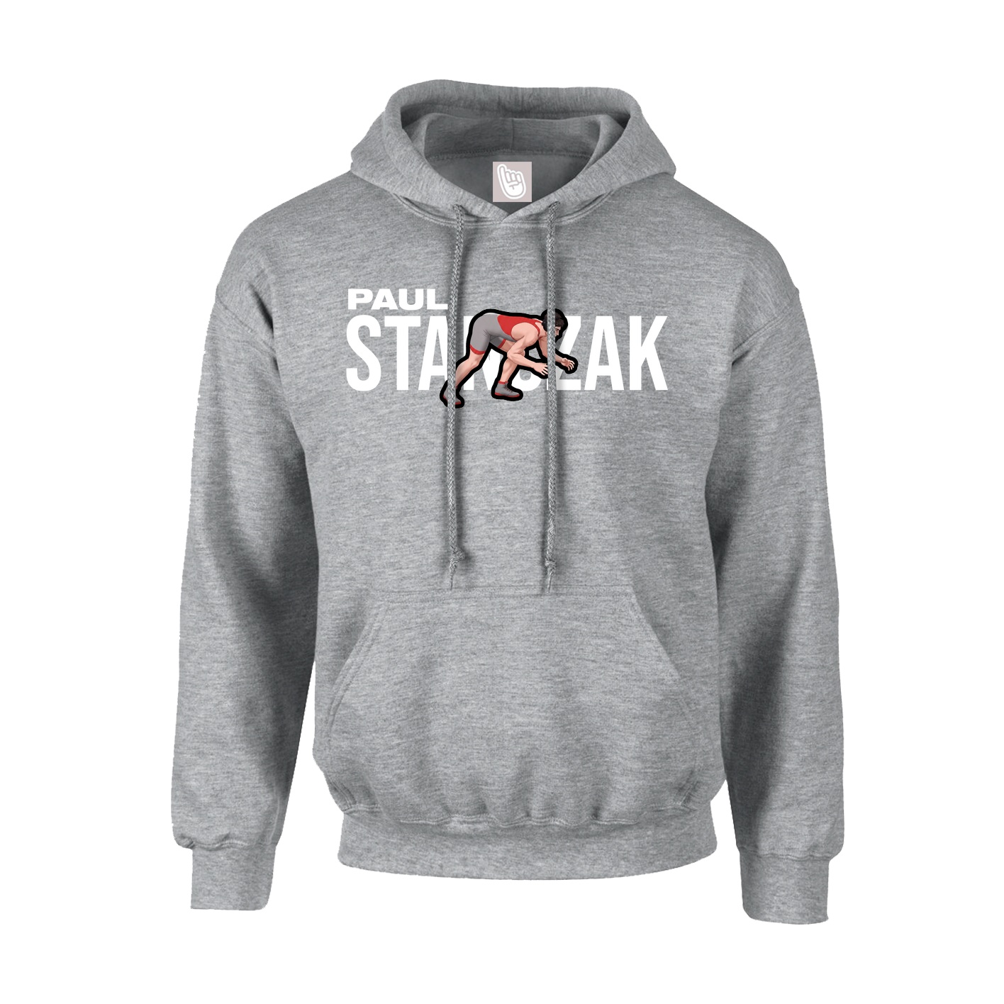 Youth Hoodie — Player Name in Grey