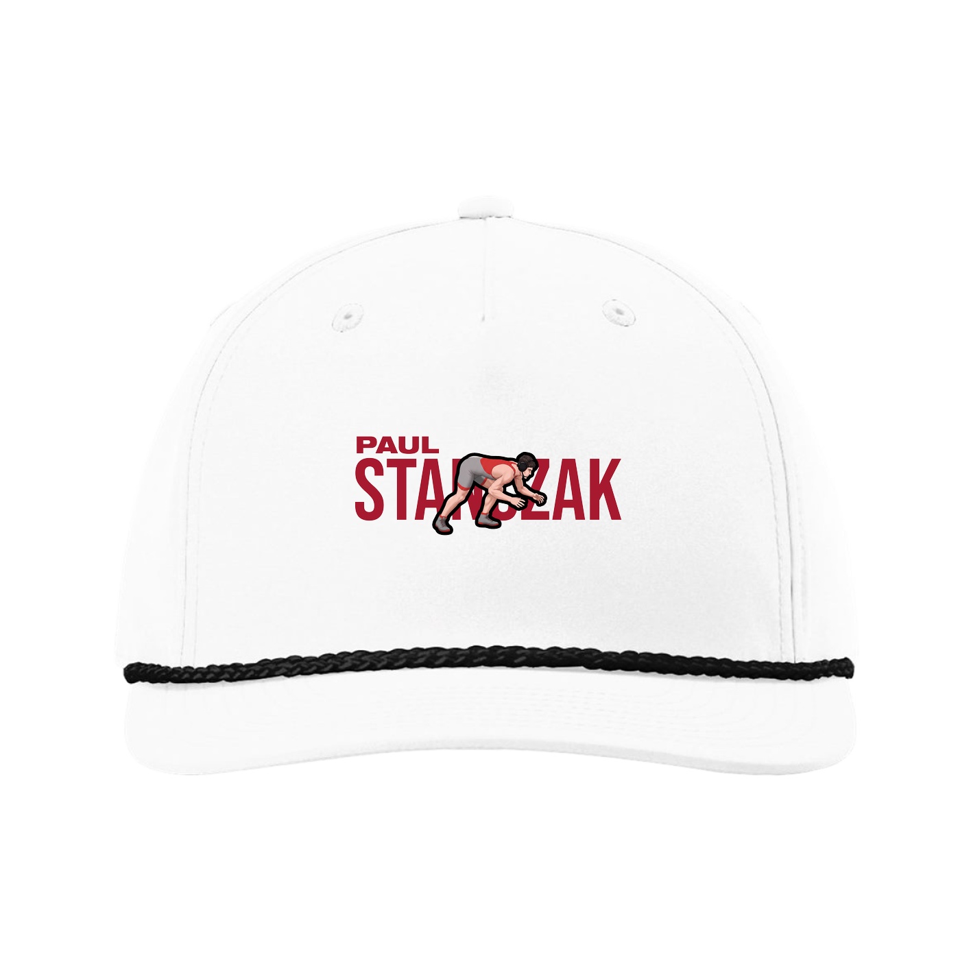 Five-Panel Classic Rope Cap — Player Name in White