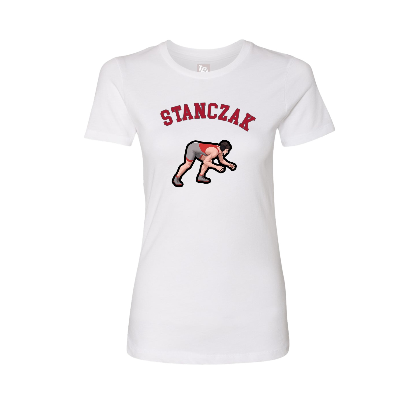 Fitted Women's Tee — Shirsey Arch in White