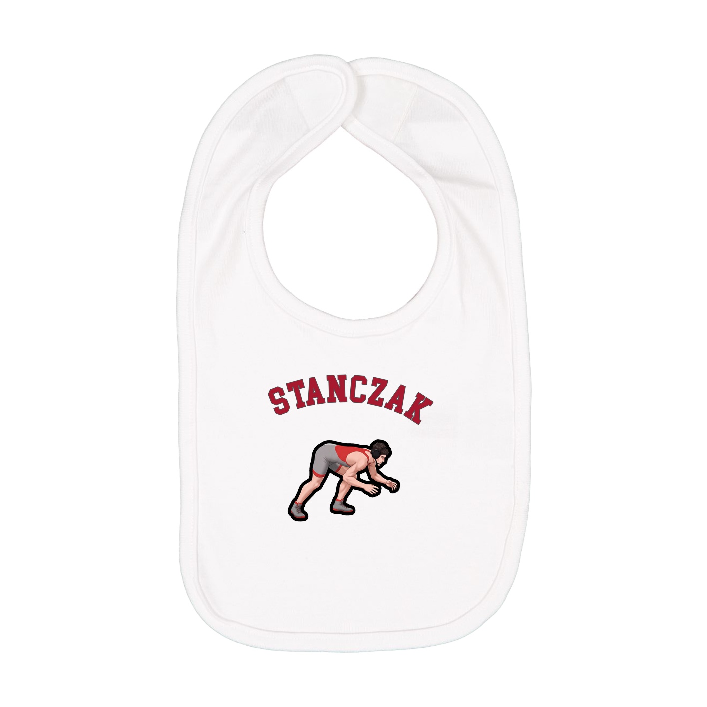 Infant Bib — Shirsey Arch in White