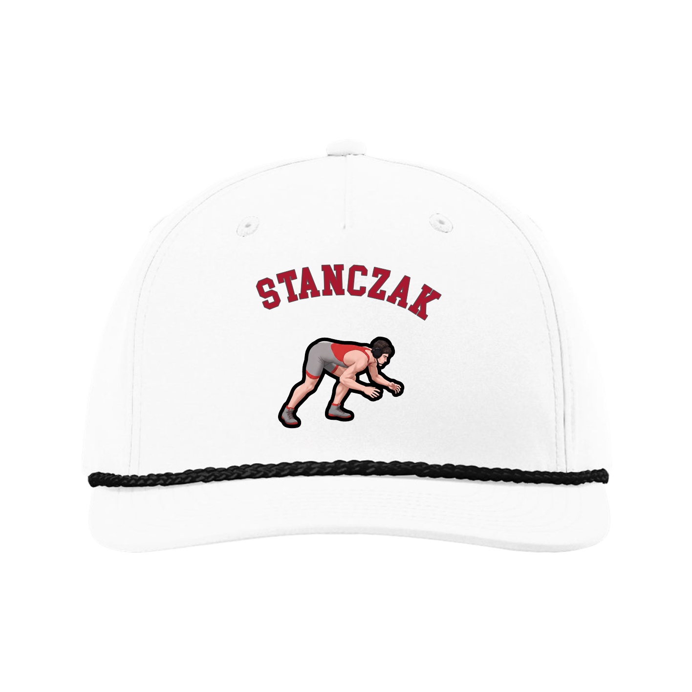 Five-Panel Classic Rope Cap — Shirsey Arch in White