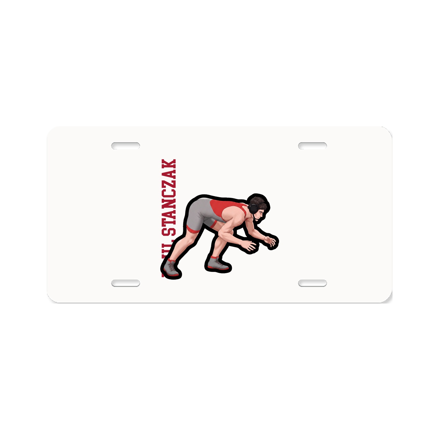 License Plate — Name Vertical in Classic