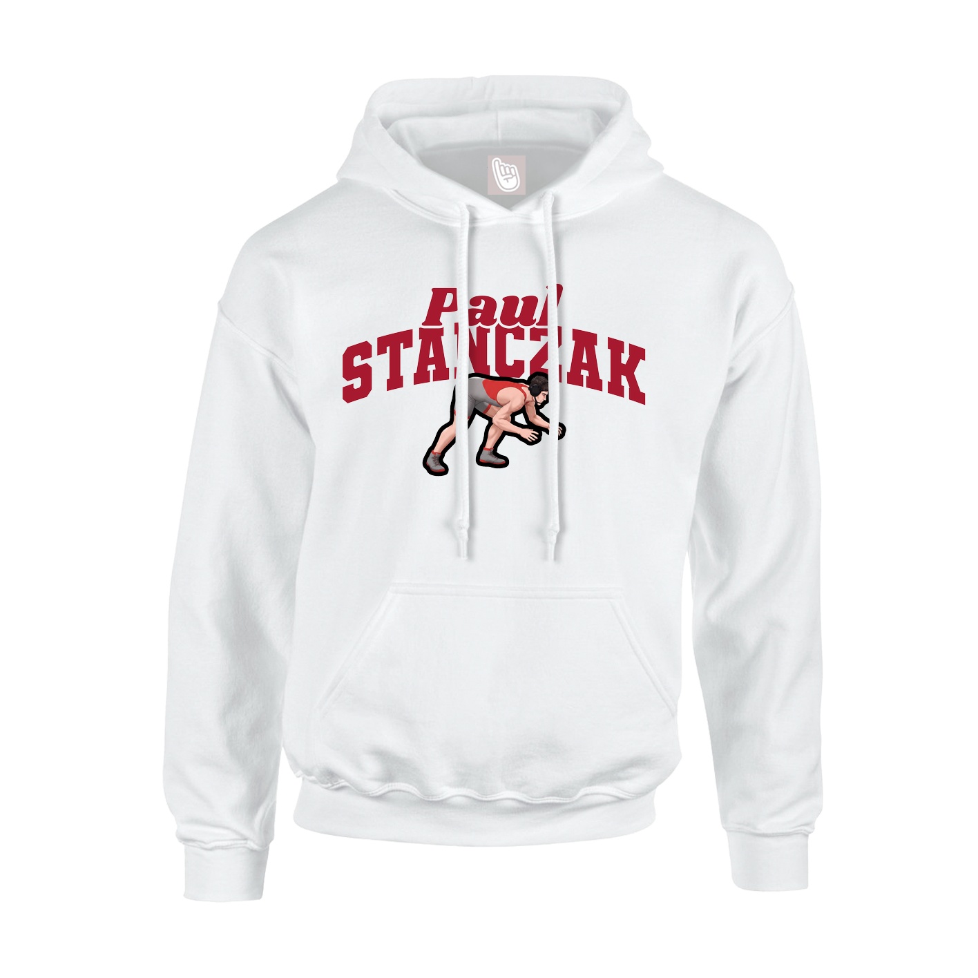 Hoodie — Signature Arch in White