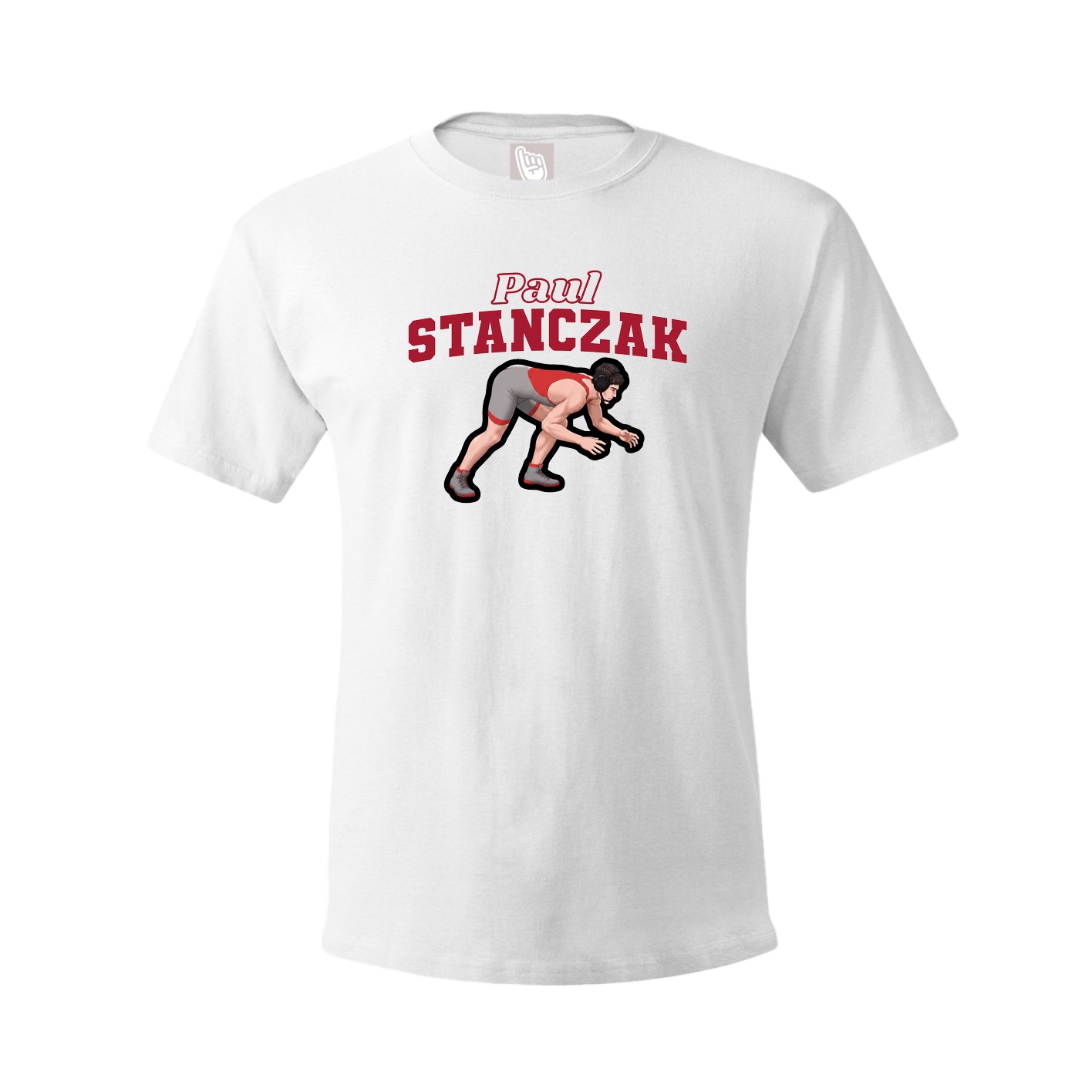 Youth Tee — Name Arch in White
