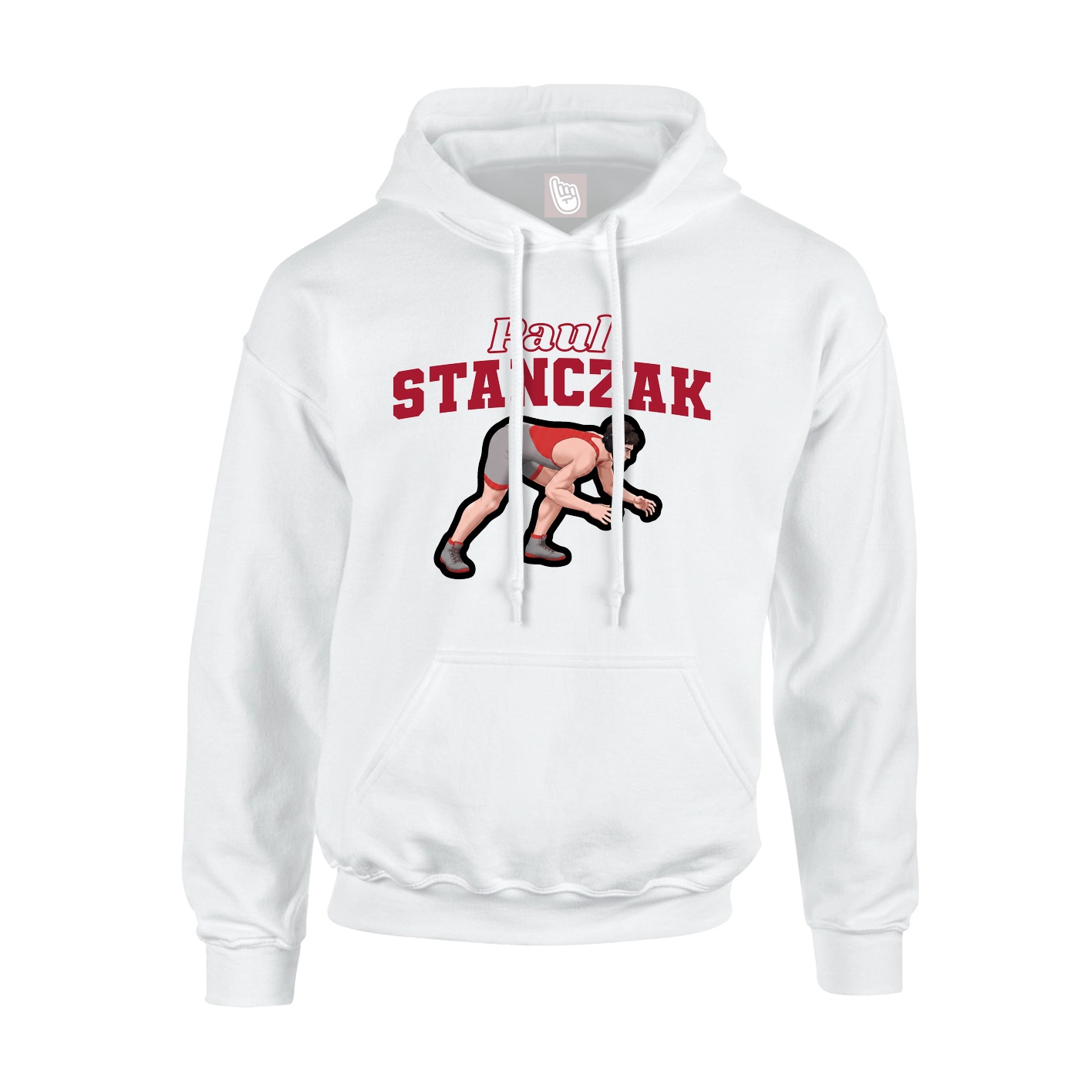 Hoodie — Name Arch in White