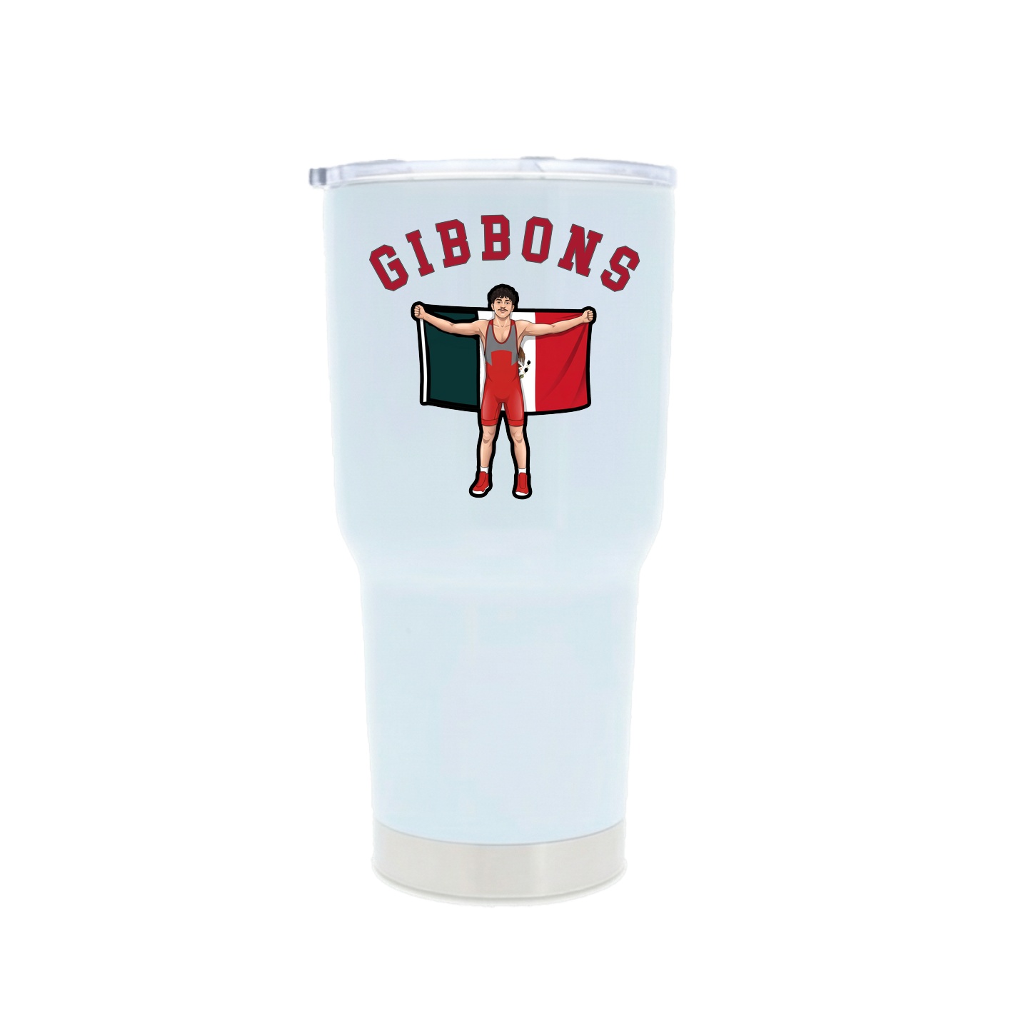 30oz Stainless Steel Tumbler — Shirsey Arch in White